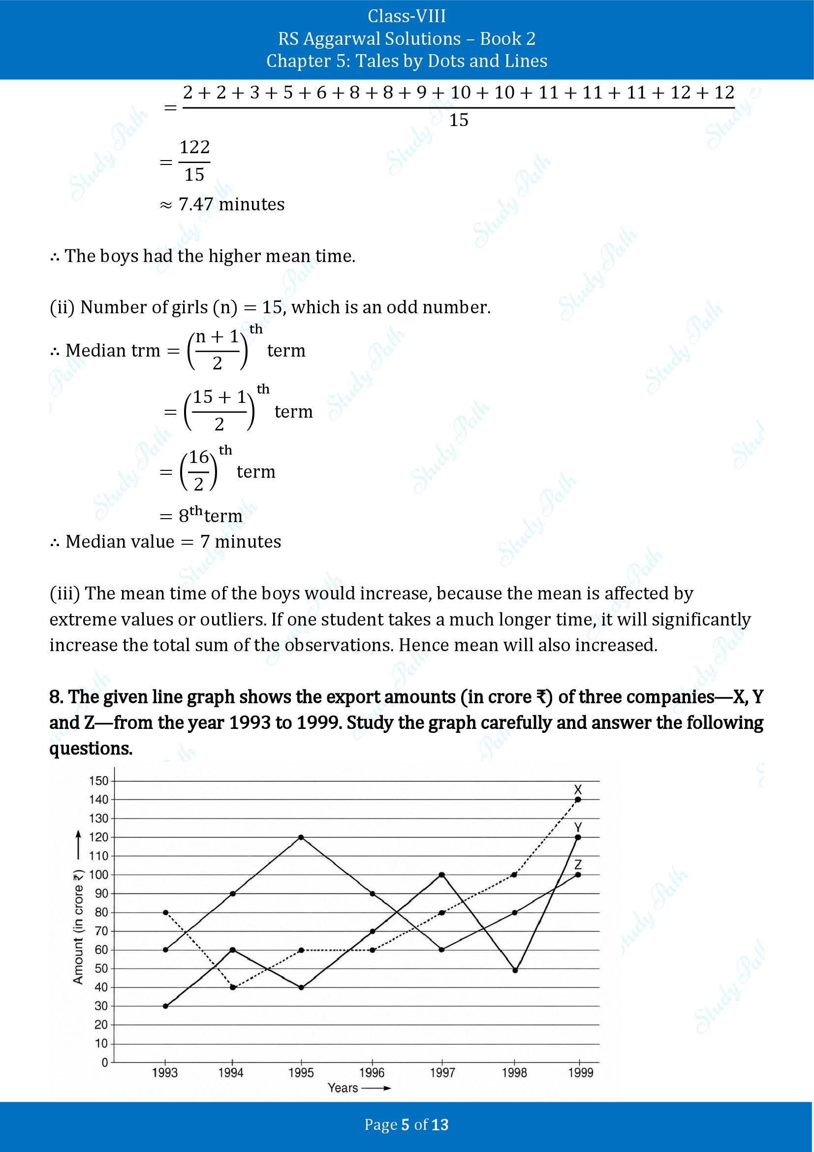 RS Aggarwal Solutions Class 8 Book 2 Chapter 5 Tales by Dots and Lines Test Paper 00005