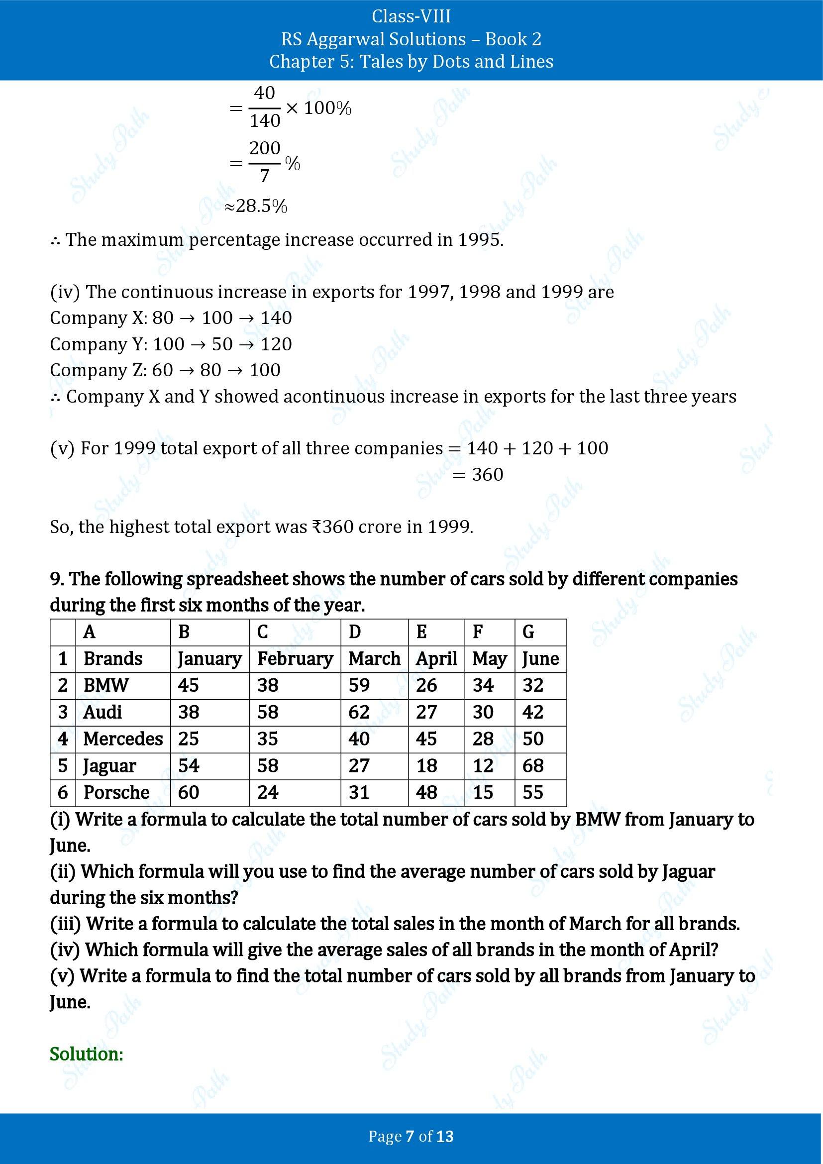 RS Aggarwal Solutions Class 8 Book 2 Chapter 5 Tales by Dots and Lines Test Paper 00007