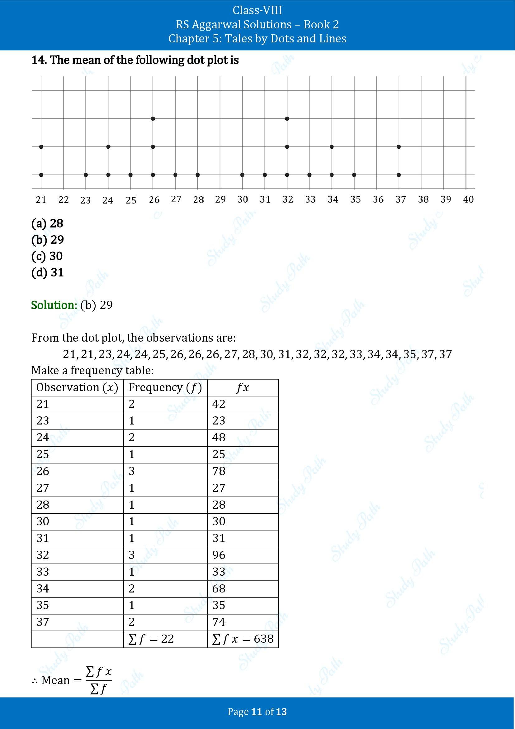 RS Aggarwal Solutions Class 8 Book 2 Chapter 5 Tales by Dots and Lines Test Paper 00011