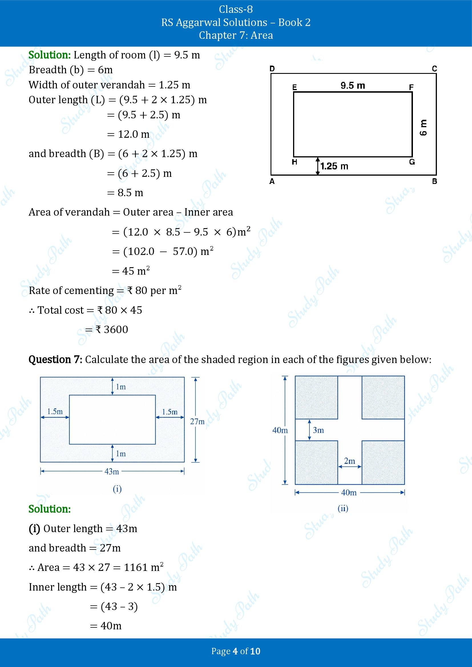 RS Aggarwal Solutions Class 8 Book 2 Chapter 7 Area Exercise 7A 00004