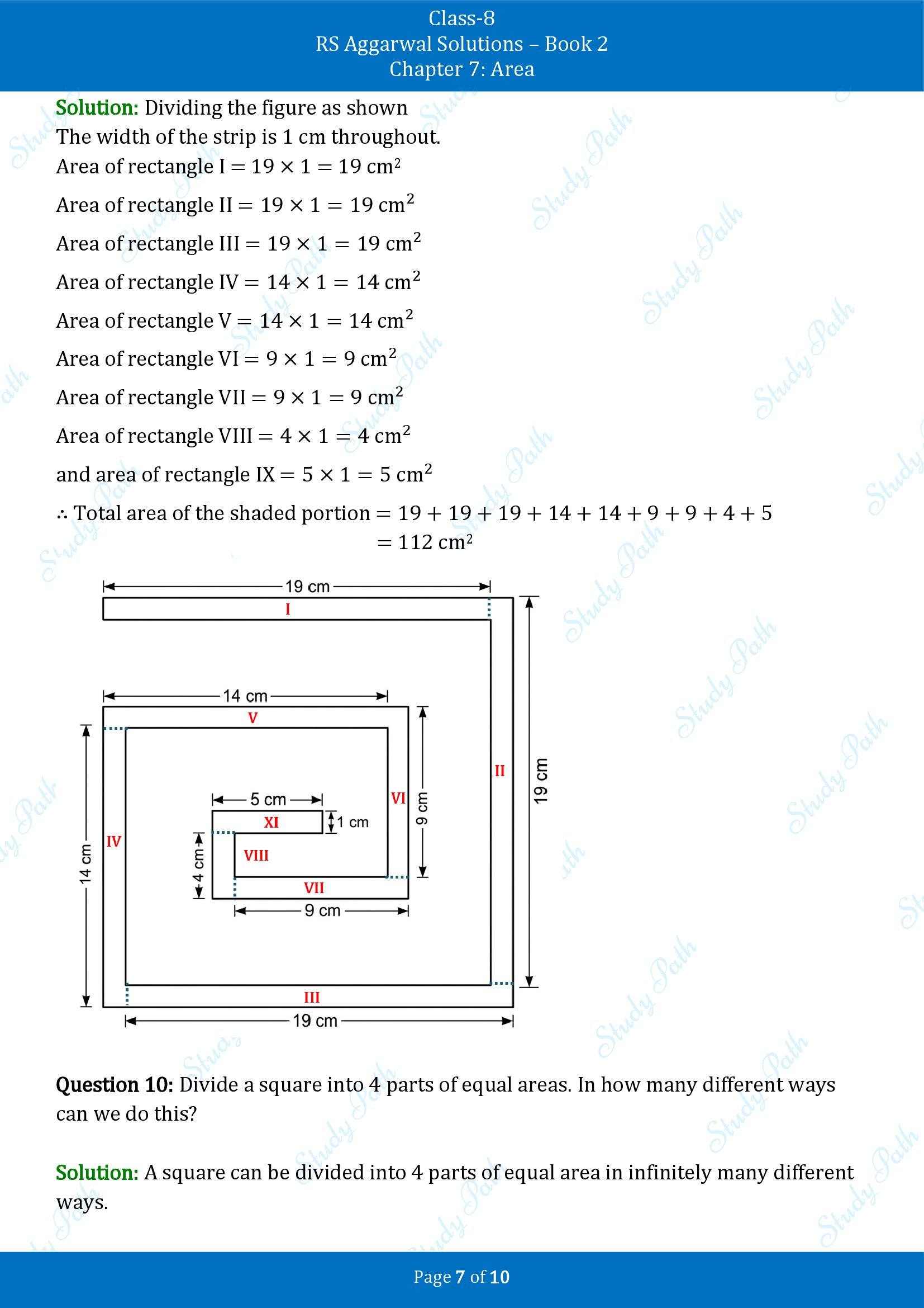 RS Aggarwal Solutions Class 8 Book 2 Chapter 7 Area Exercise 7A 00007