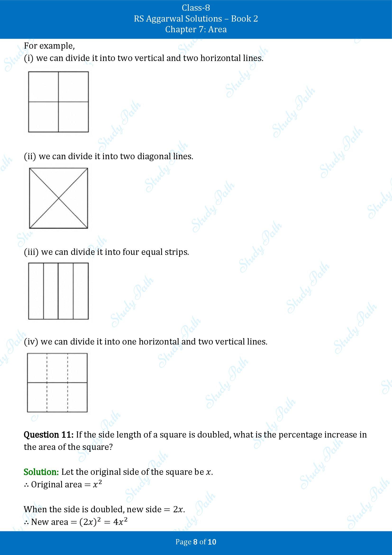 RS Aggarwal Solutions Class 8 Book 2 Chapter 7 Area Exercise 7A 00008