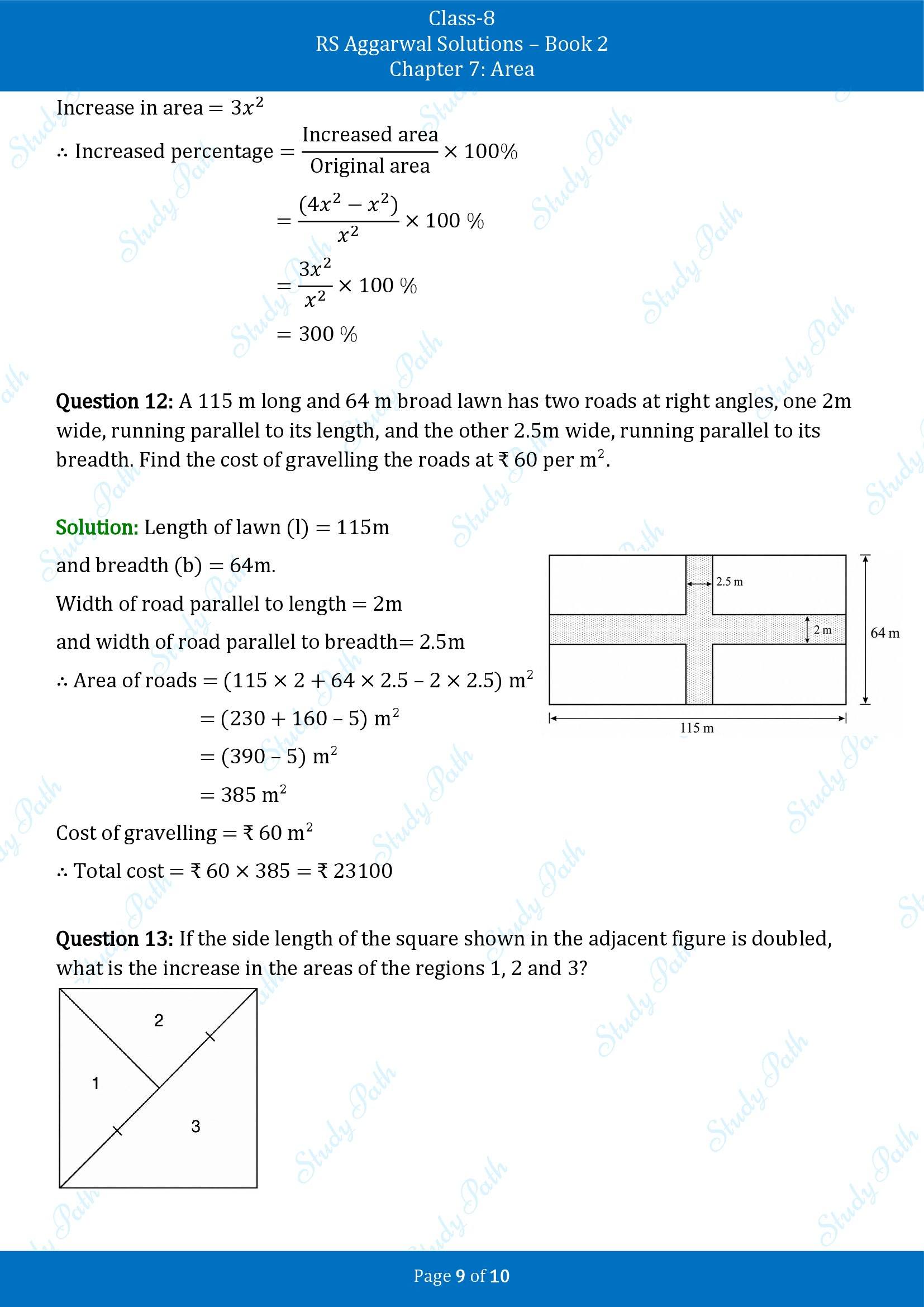 RS Aggarwal Solutions Class 8 Book 2 Chapter 7 Area Exercise 7A 00009