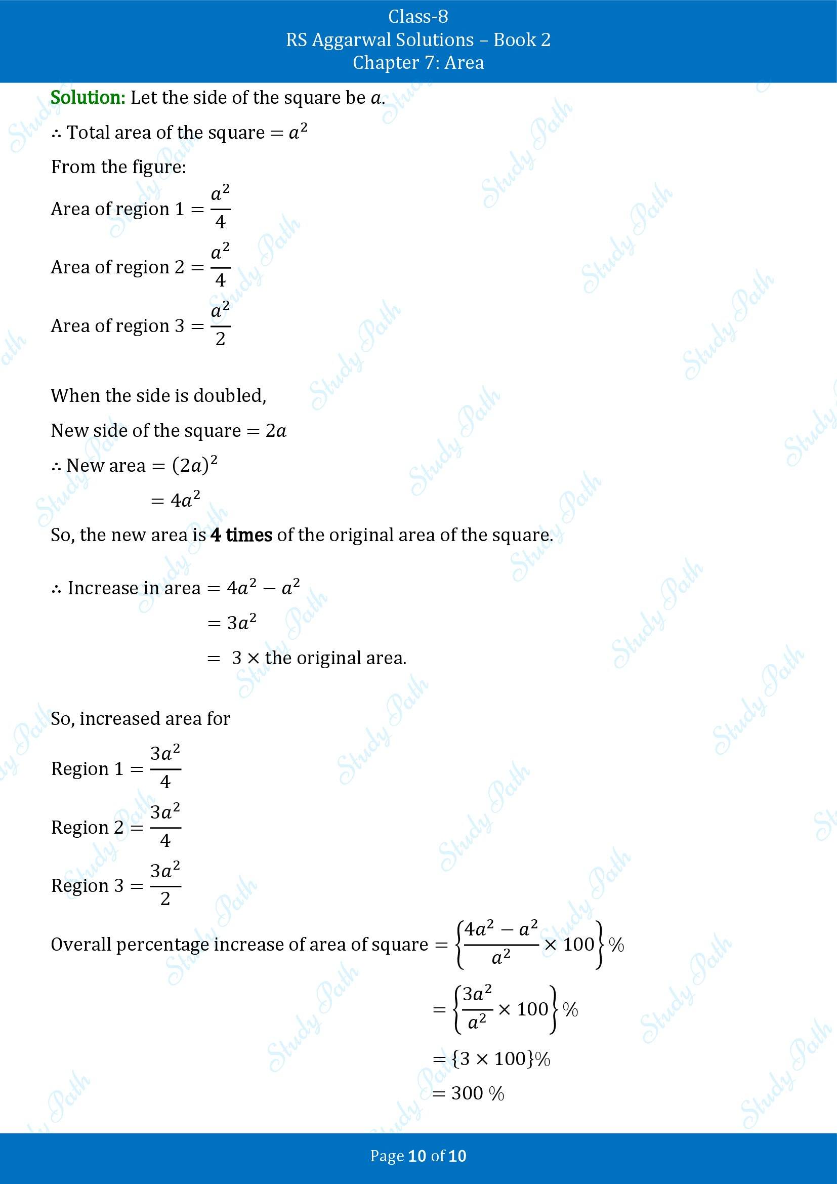 RS Aggarwal Solutions Class 8 Book 2 Chapter 7 Area Exercise 7A 00010