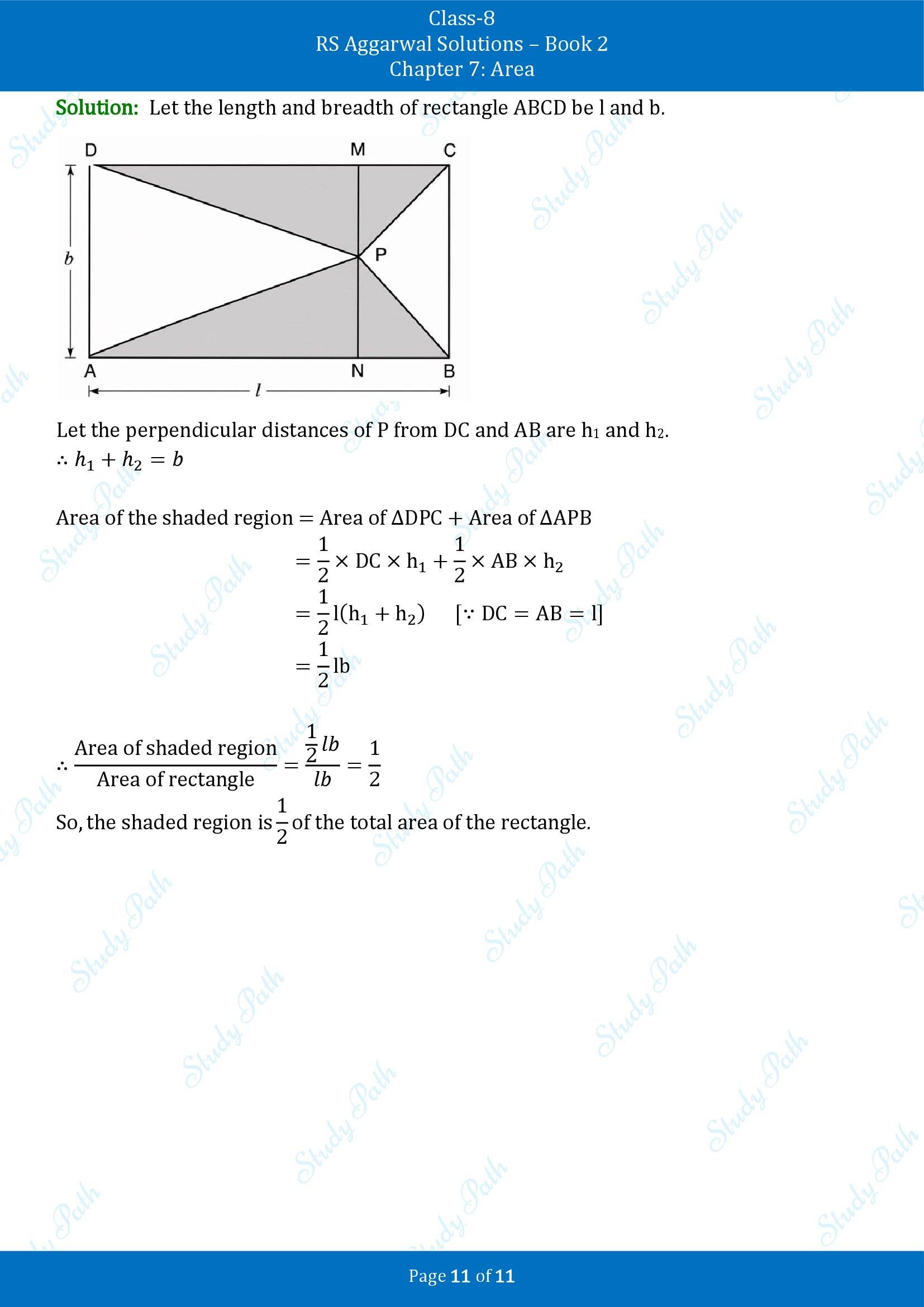 RS Aggarwal Solutions Class 8 Book 2 Chapter 7 Area Exercise 7B 00011