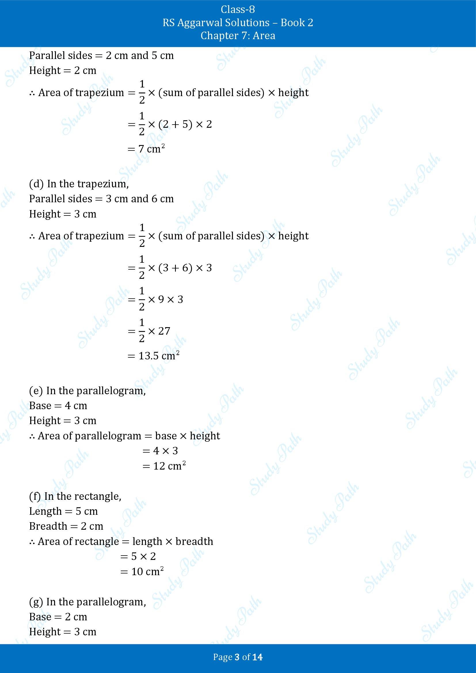 RS Aggarwal Solutions Class 8 Book 2 Chapter 7 Area Exercise 7C 00003