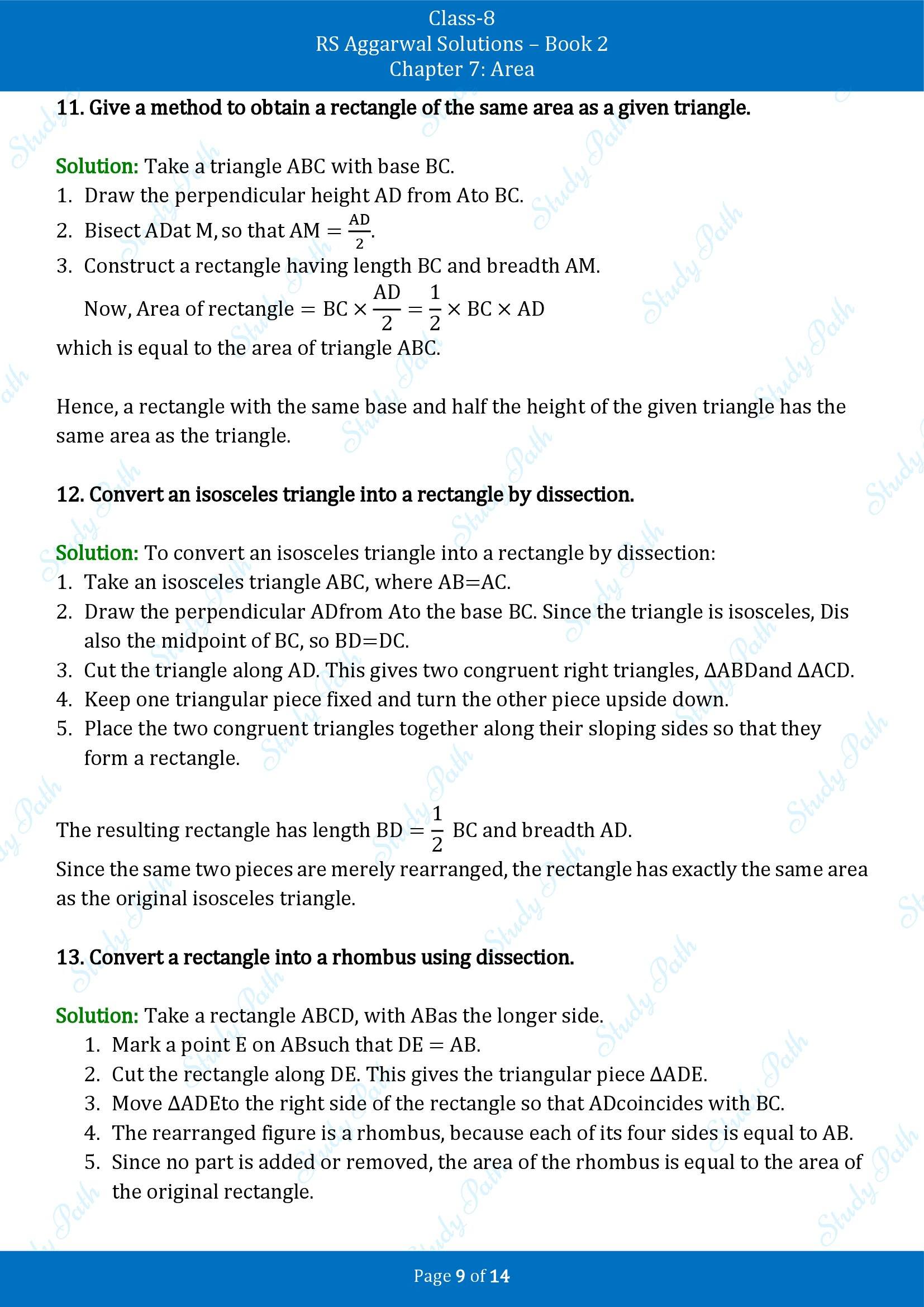 RS Aggarwal Solutions Class 8 Book 2 Chapter 7 Area Exercise 7C 00009