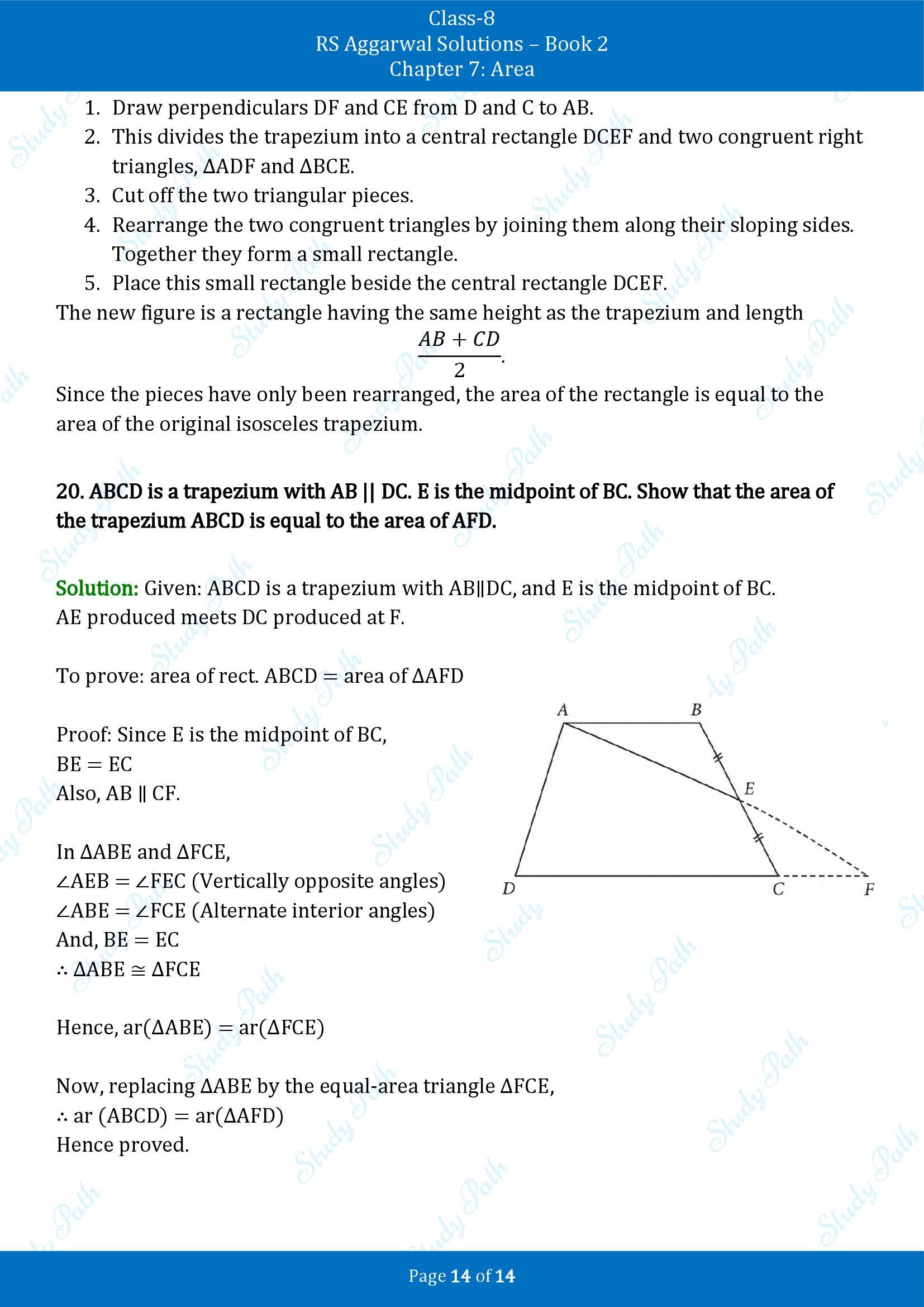 RS Aggarwal Solutions Class 8 Book 2 Chapter 7 Area Exercise 7C 00014