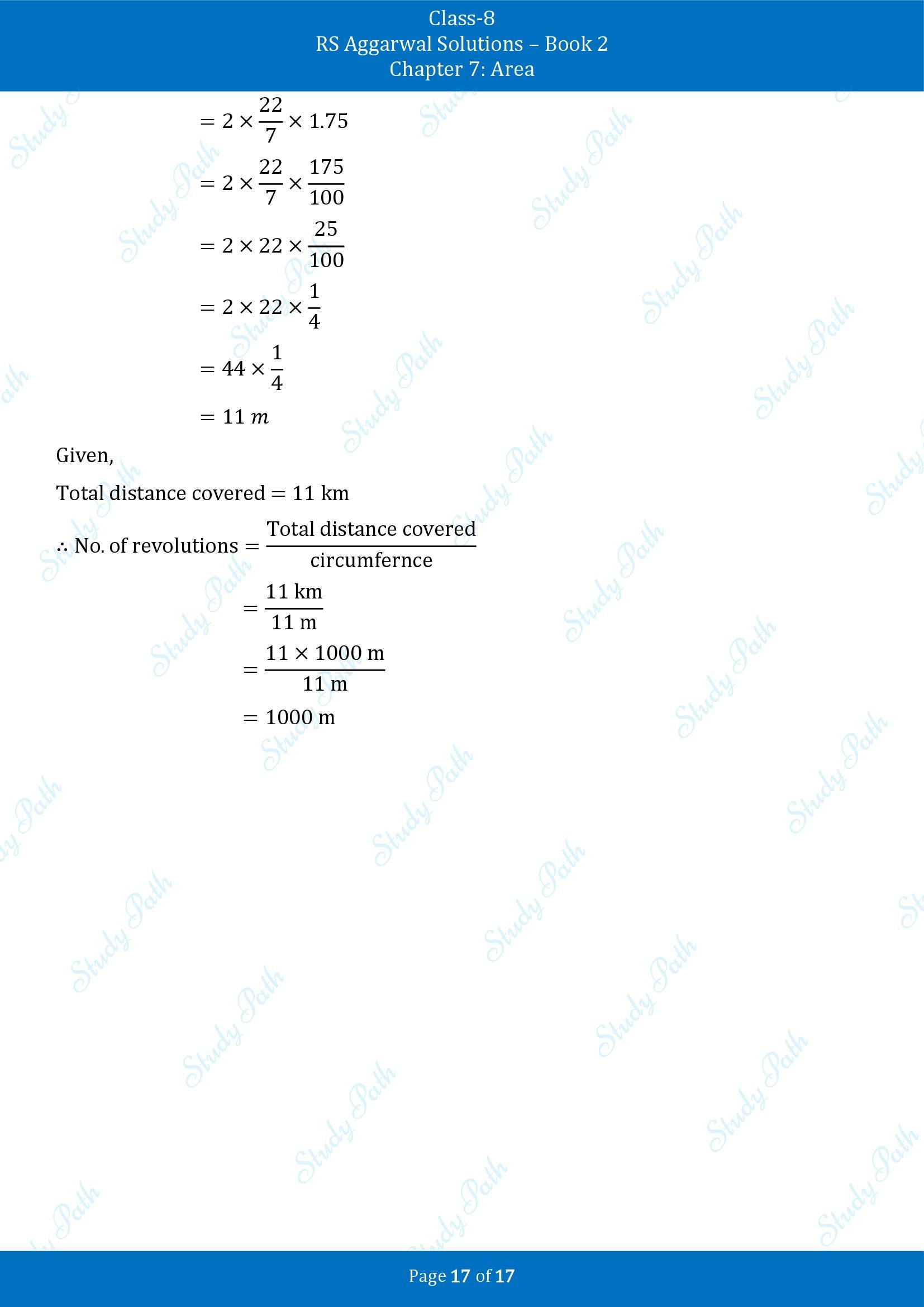 RS Aggarwal Solutions Class 8 Book 2 Chapter 7 Area Exercise 7D 00017