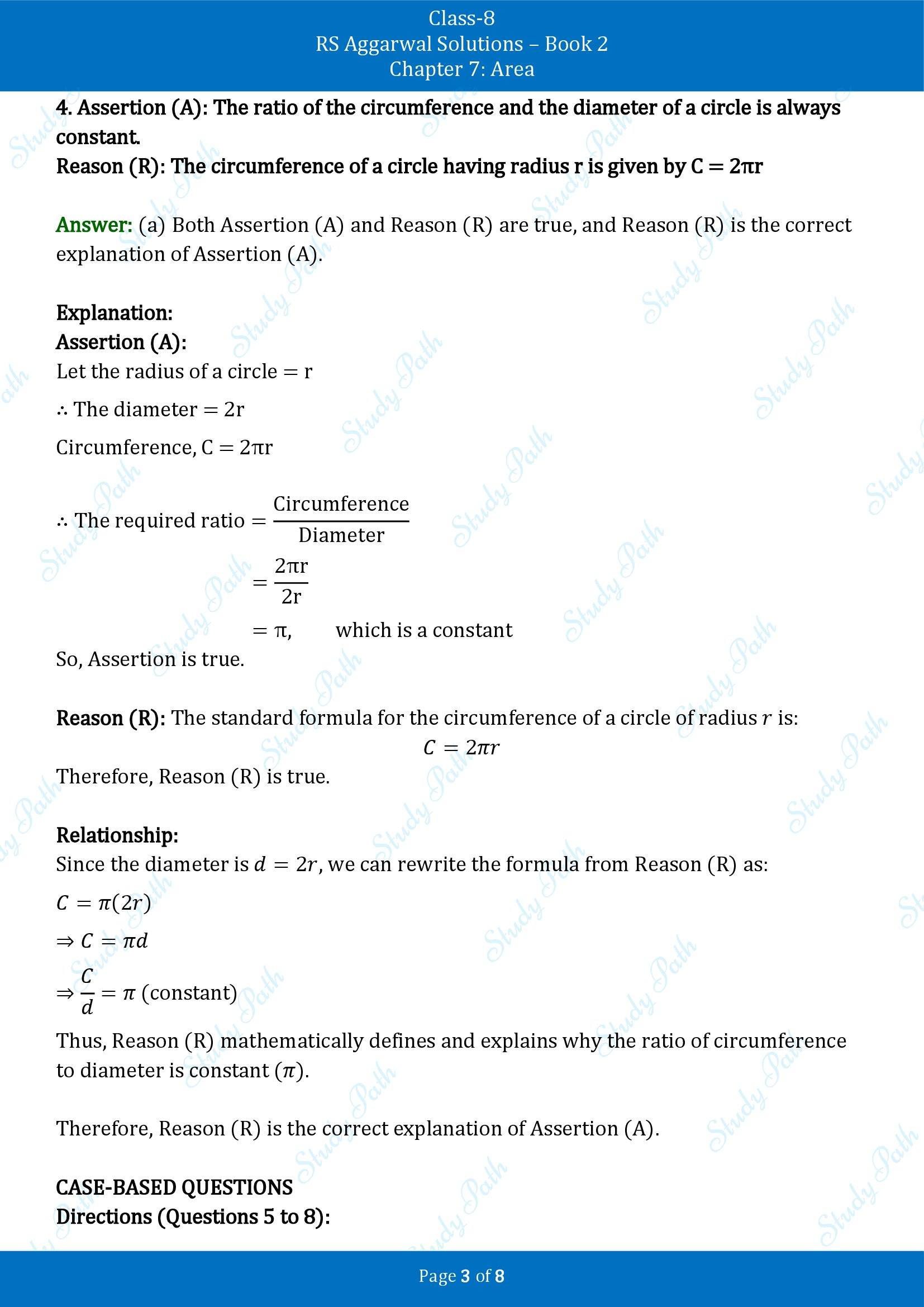 RS Aggarwal Solutions Class 8 Book 2 Chapter 7 Area Exercise 7E 00003