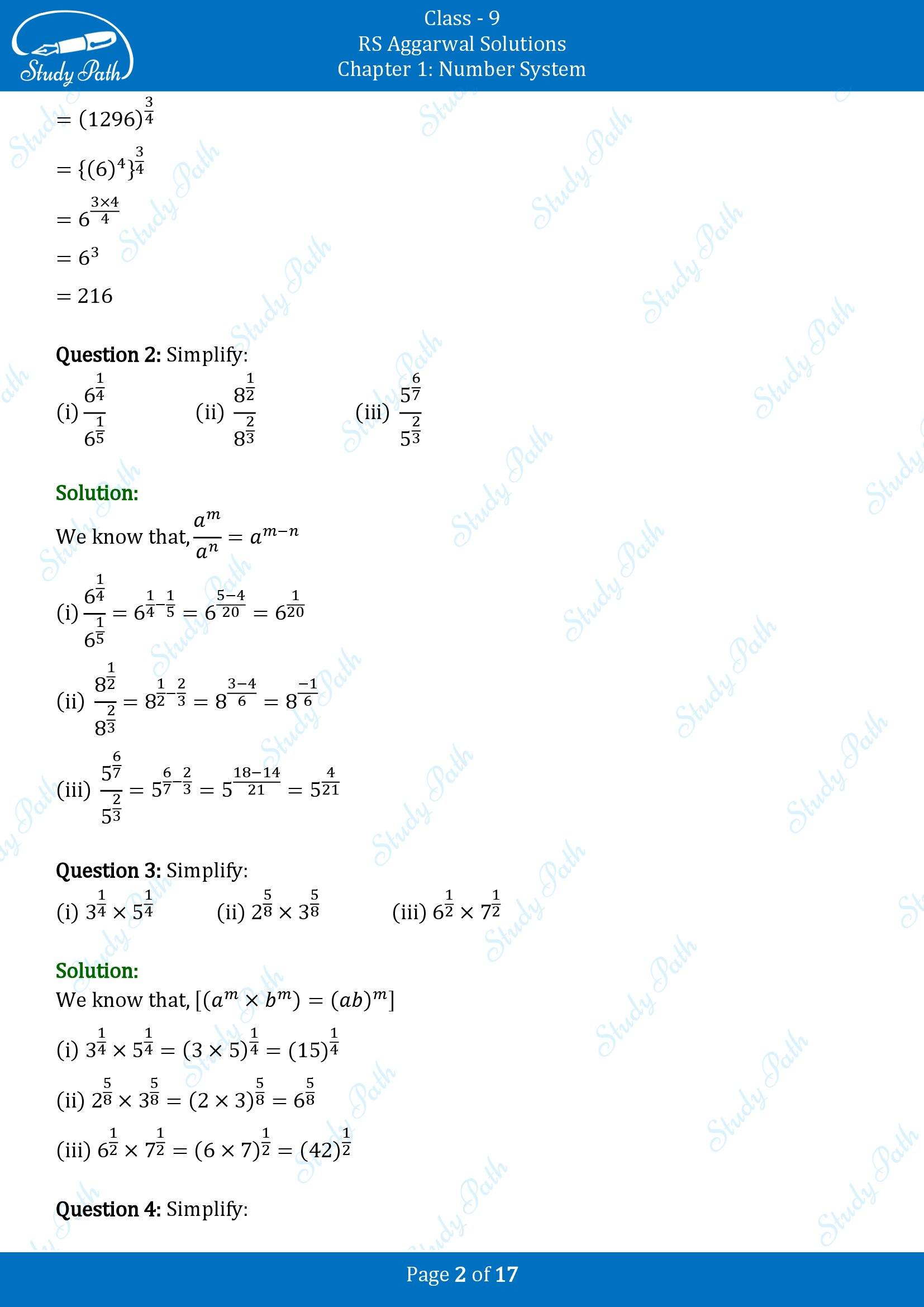 RS Aggarwal Solutions Class 9 Chapter 1 Number System Exercise 1G 00002