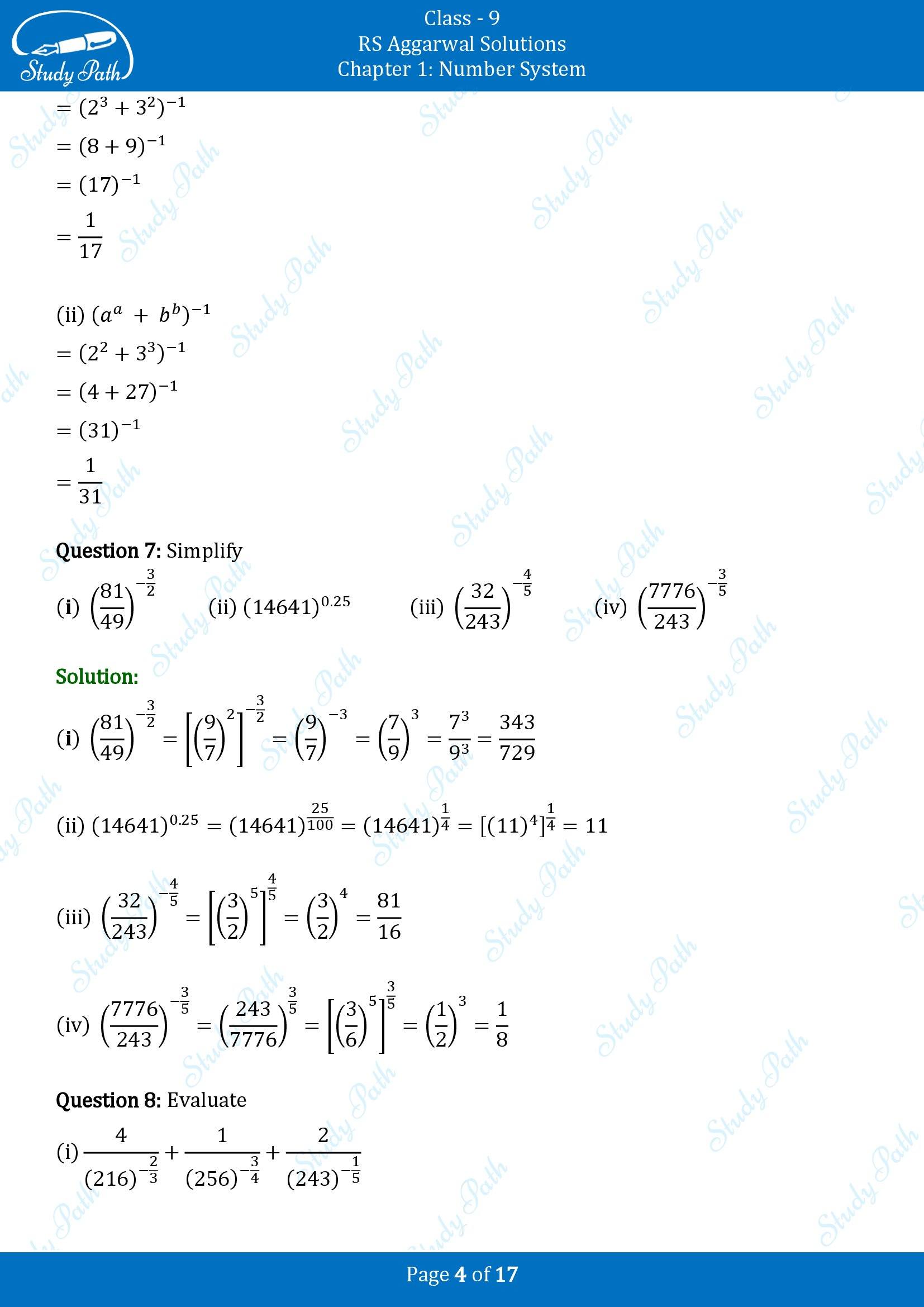 RS Aggarwal Solutions Class 9 Chapter 1 Number System Exercise 1G 00004