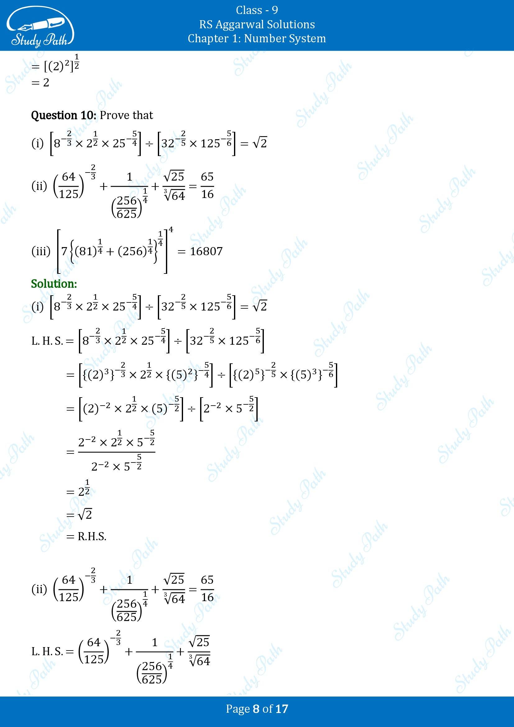 RS Aggarwal Solutions Class 9 Chapter 1 Number System Exercise 1G 00008
