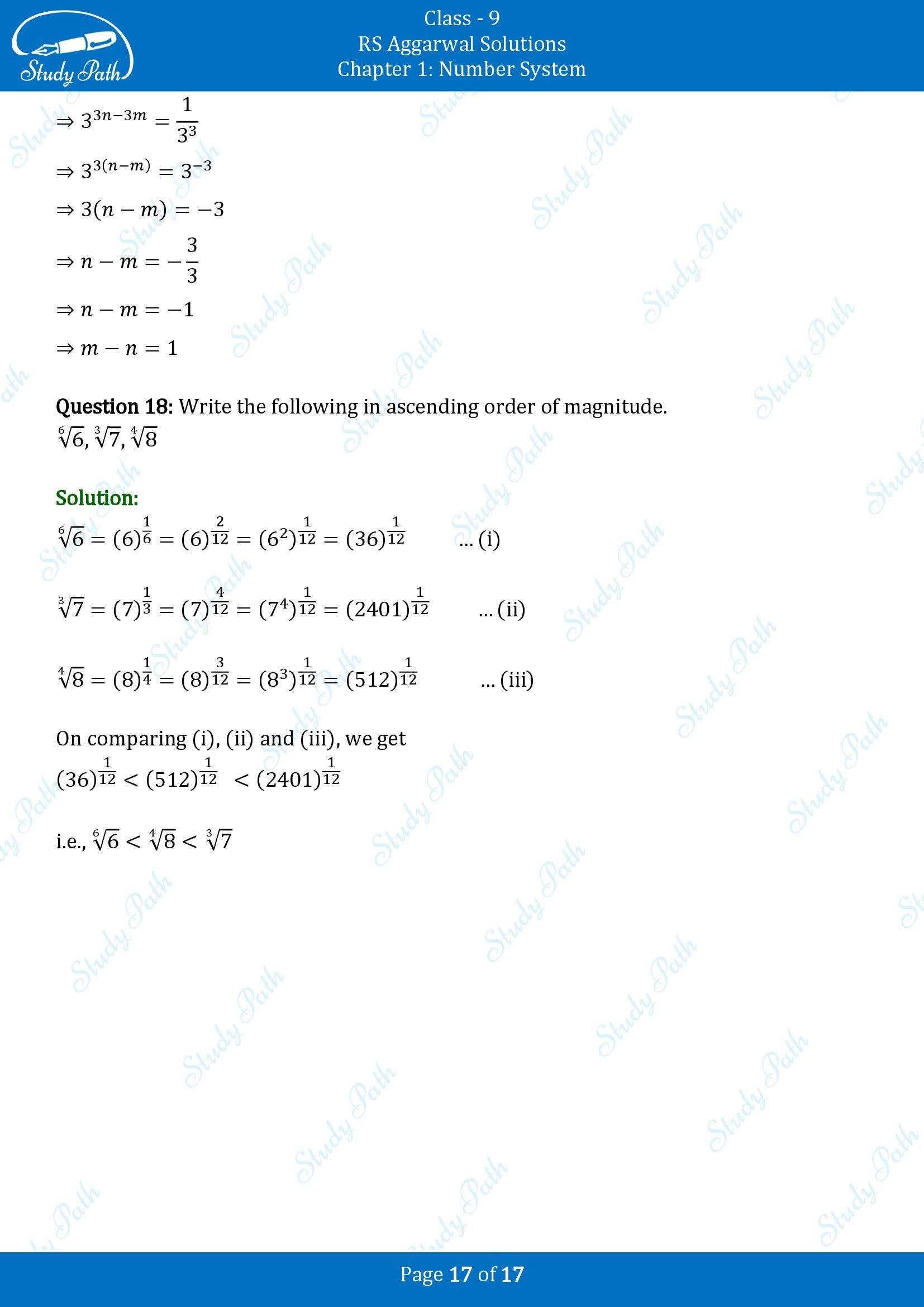 RS Aggarwal Solutions Class 9 Chapter 1 Number System Exercise 1G 00017