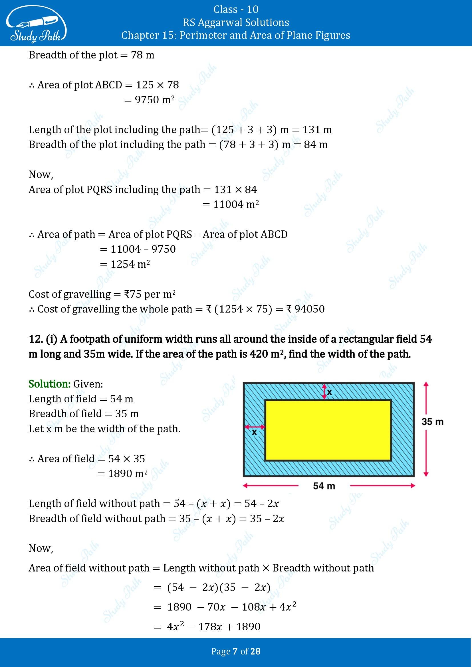 RS Aggarwal Solutions for Class 10 Chapter 15 Perimeter and Area of Plane Figures Exercise 15B 00007