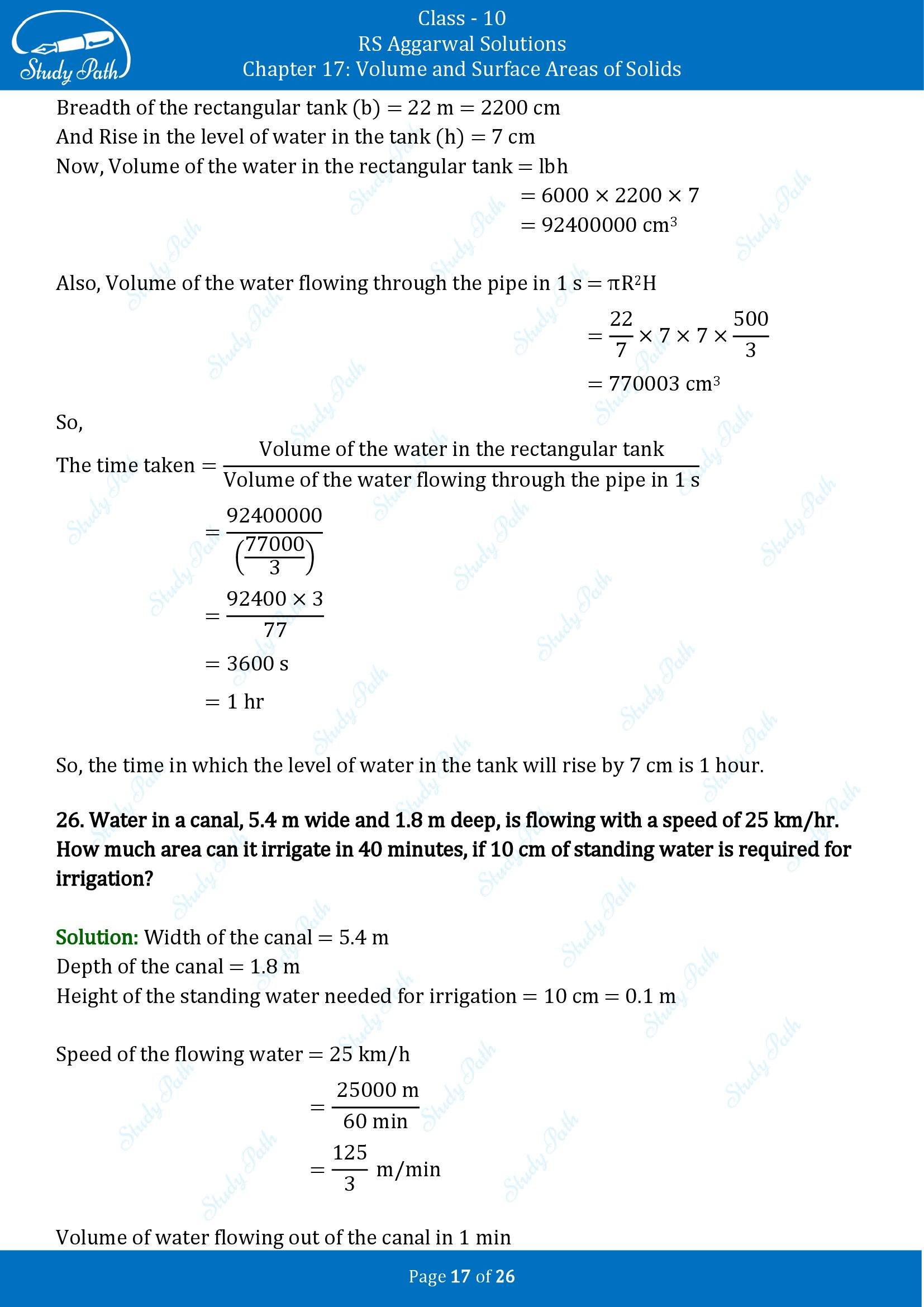 RS Aggarwal Solutions for Class 10 Chapter 17 Volume and Surface Areas of Solids Exercise 17B 00017