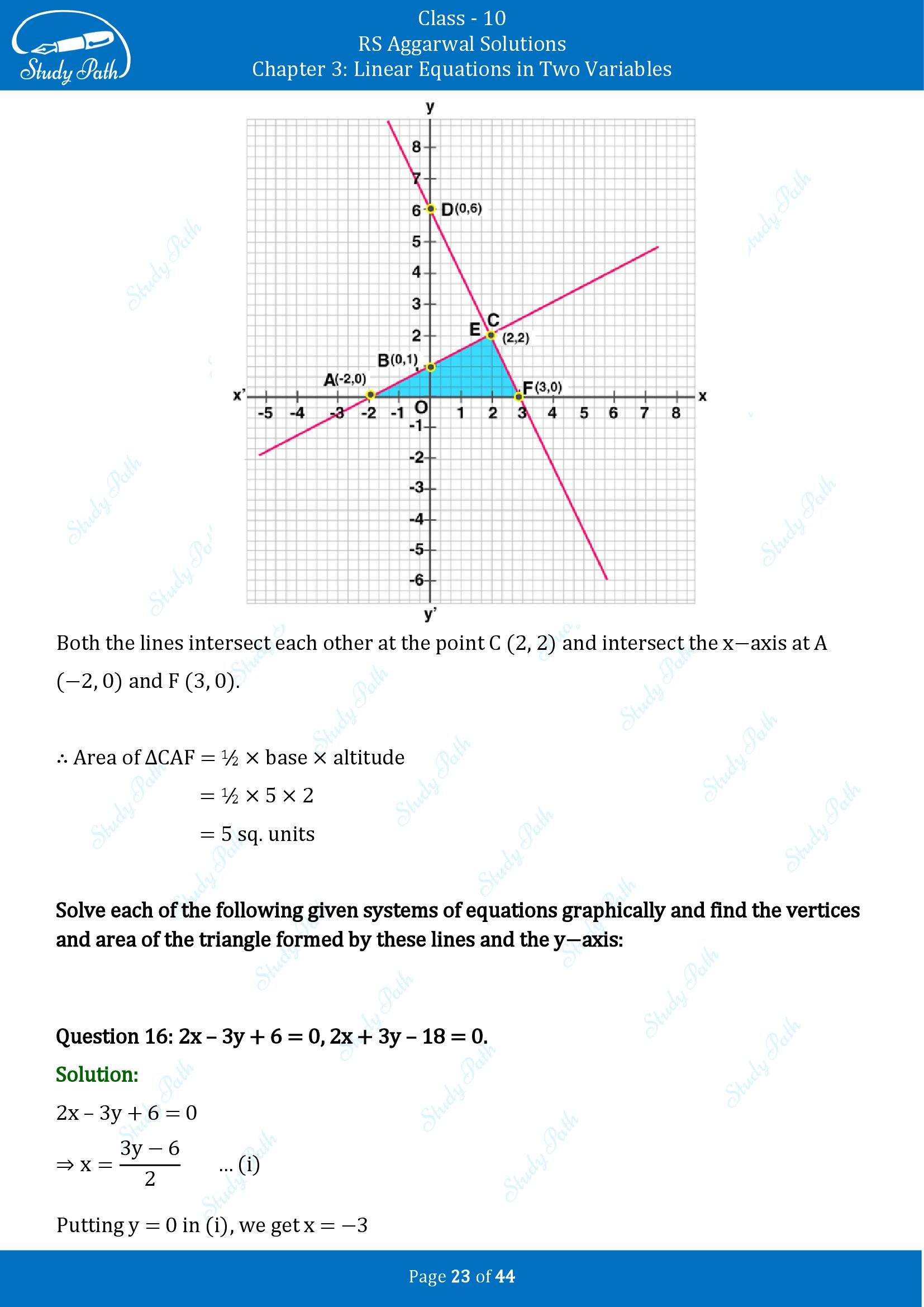 RS Aggarwal Solutions for Class 10 Chapter 3 Linear Equations in Two Variables Exercise 3A 00023