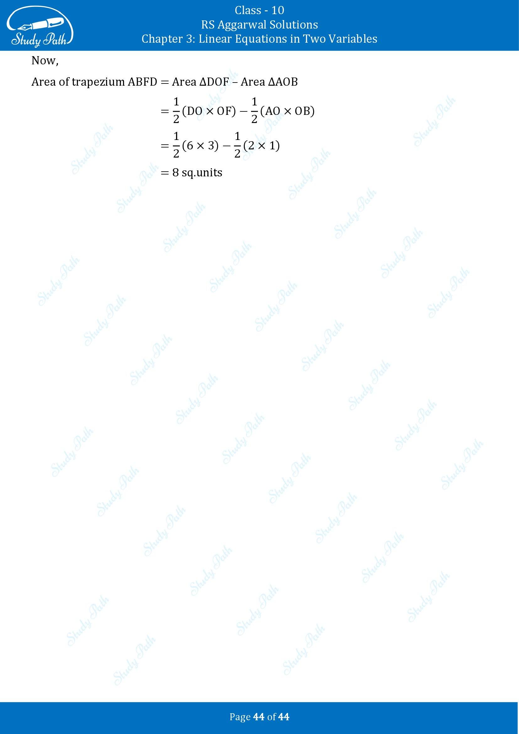 RS Aggarwal Solutions for Class 10 Chapter 3 Linear Equations in Two Variables Exercise 3A 00044