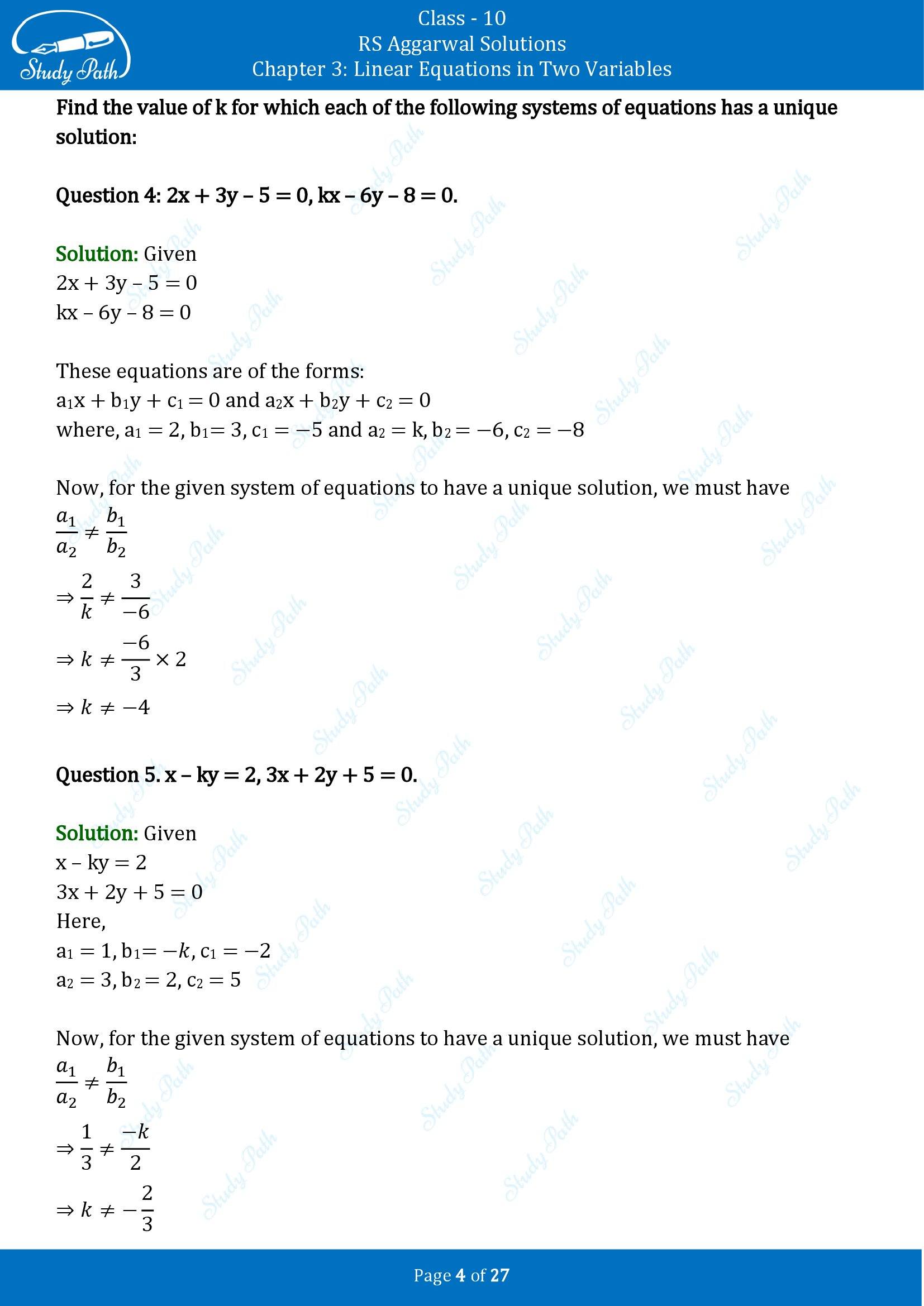 RS Aggarwal Solutions for Class 10 Chapter 3 Linear Equations in Two Variables Exercise 3D 00004