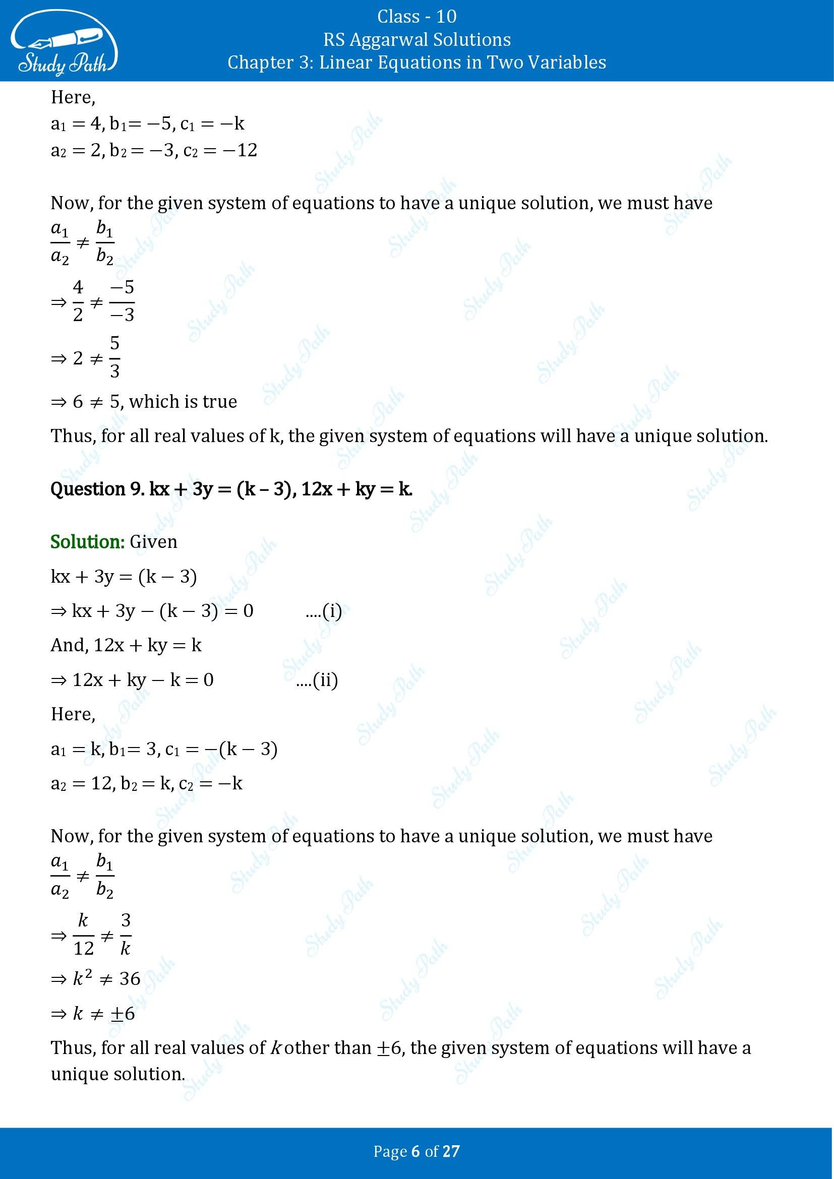 RS Aggarwal Solutions for Class 10 Chapter 3 Linear Equations in Two Variables Exercise 3D 00006
