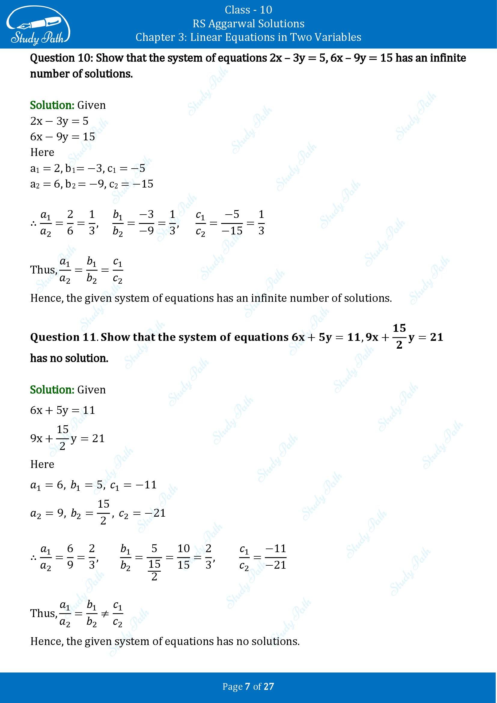 RS Aggarwal Solutions for Class 10 Chapter 3 Linear Equations in Two Variables Exercise 3D 00007