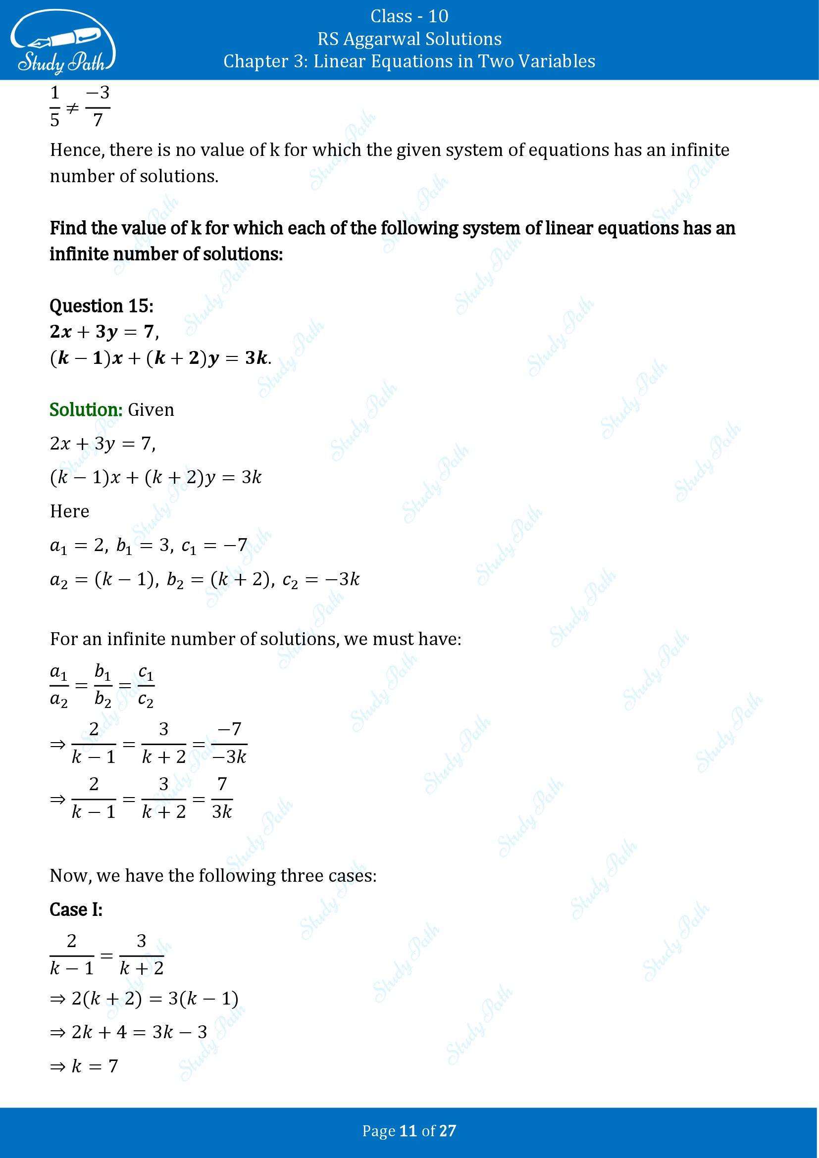 RS Aggarwal Solutions for Class 10 Chapter 3 Linear Equations in Two Variables Exercise 3D 00011