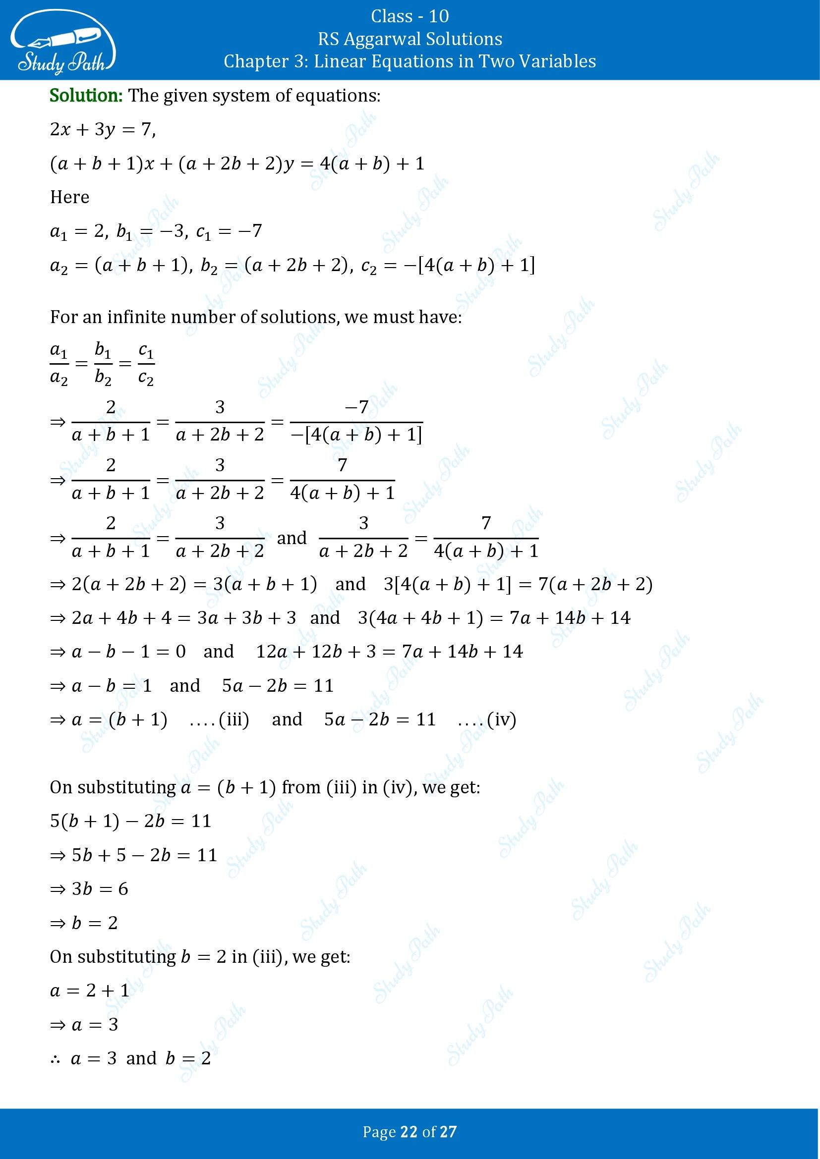 RS Aggarwal Solutions for Class 10 Chapter 3 Linear Equations in Two Variables Exercise 3D 00022