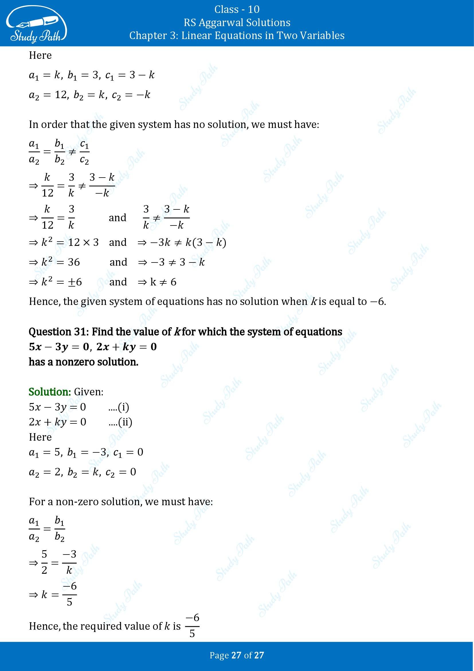 RS Aggarwal Solutions for Class 10 Chapter 3 Linear Equations in Two Variables Exercise 3D 00027