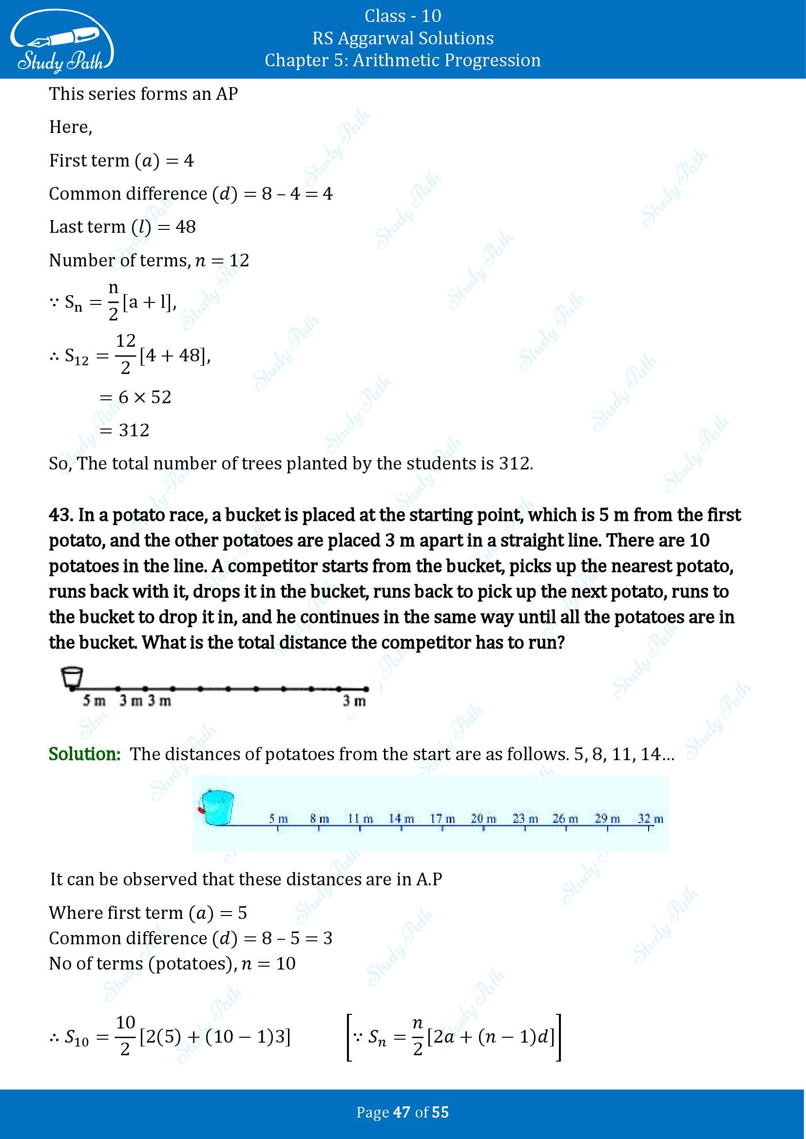 RS Aggarwal Solutions for Class 10 Chapter 5 Arithmetic Progression Exercise 5C 00047