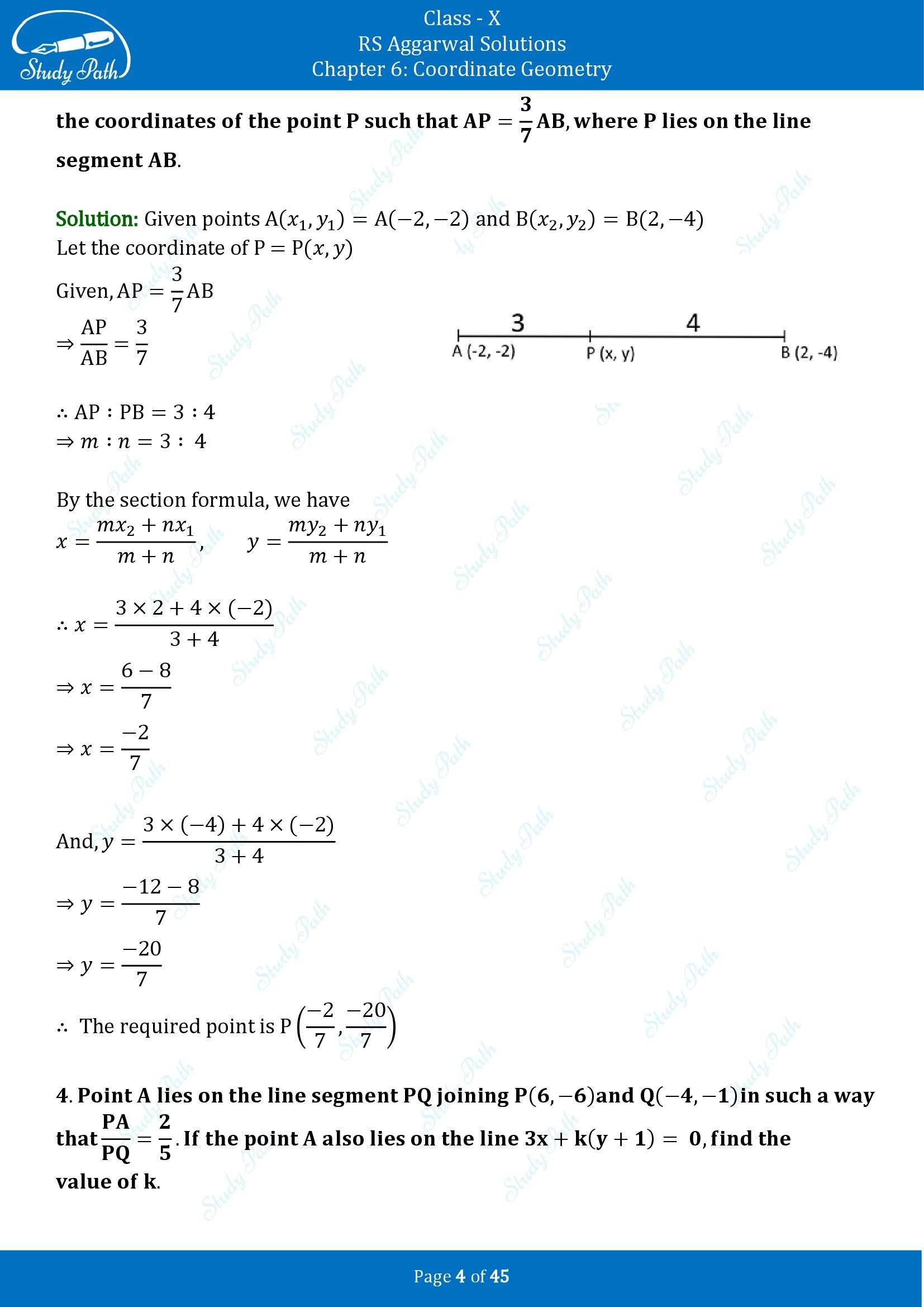 RS Aggarwal Solutions for Class 10 Chapter 6 Coordinate Geometry Exercise 6B 00004