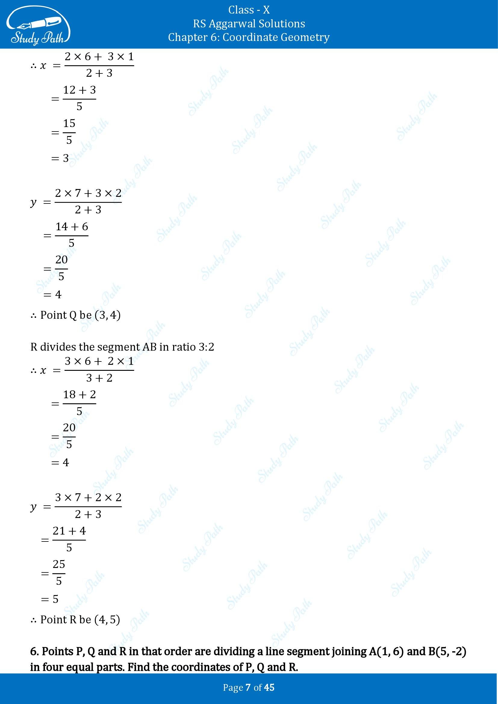 RS Aggarwal Solutions for Class 10 Chapter 6 Coordinate Geometry Exercise 6B 00007
