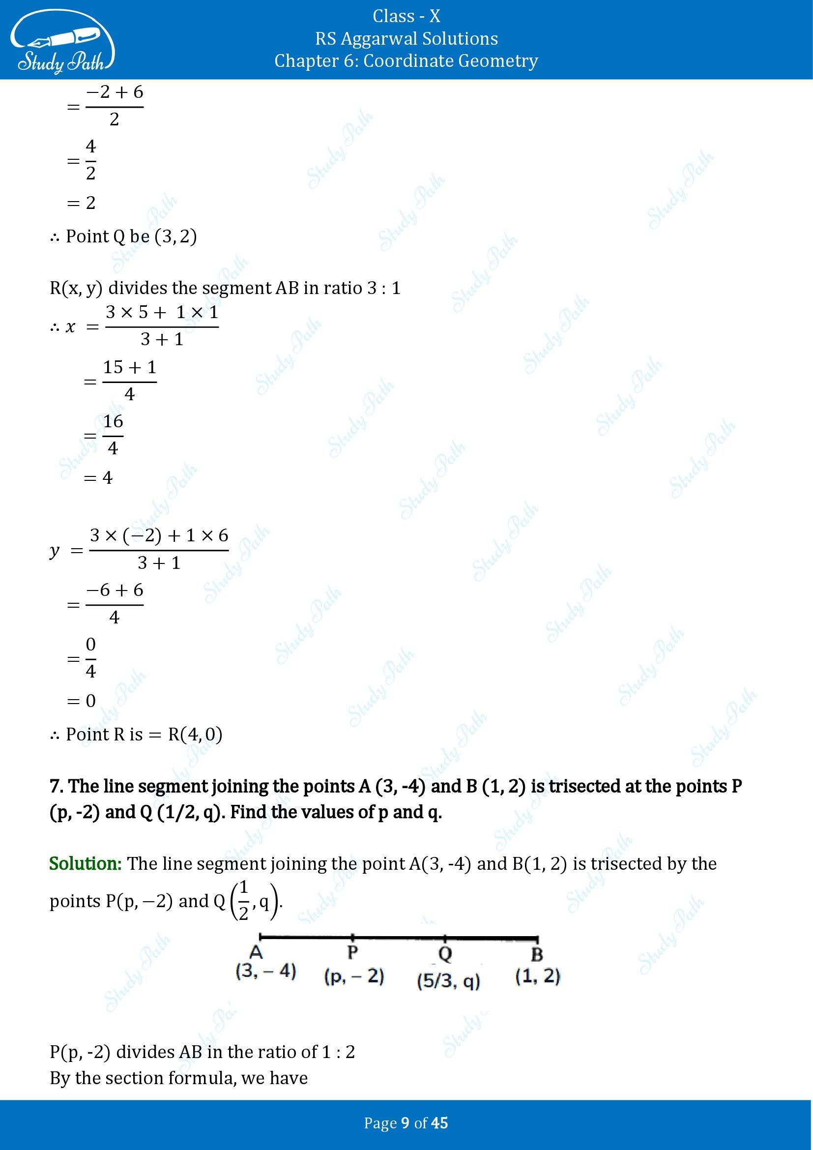 RS Aggarwal Solutions for Class 10 Chapter 6 Coordinate Geometry Exercise 6B 00009
