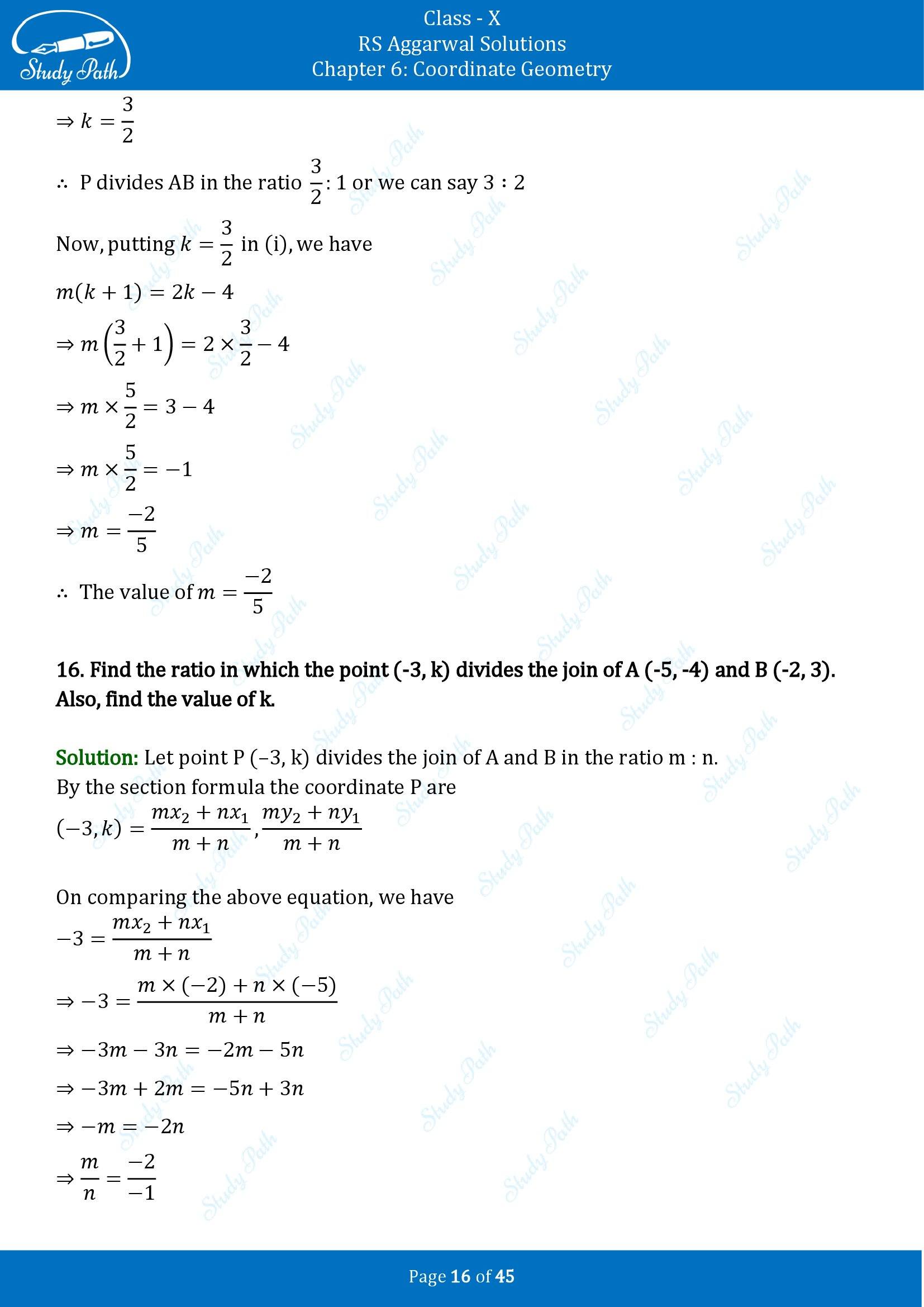 RS Aggarwal Solutions for Class 10 Chapter 6 Coordinate Geometry Exercise 6B 00016