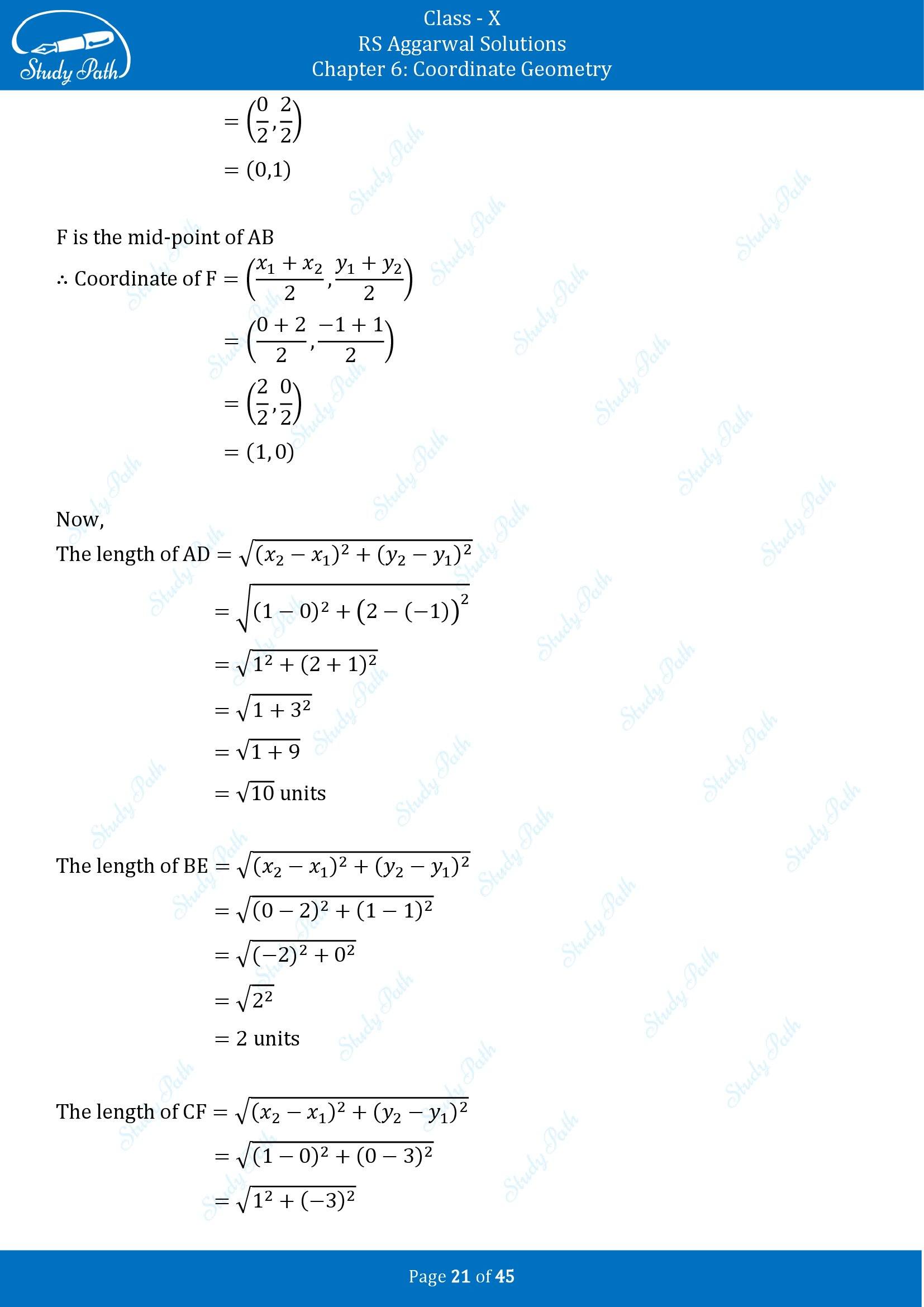 RS Aggarwal Solutions for Class 10 Chapter 6 Coordinate Geometry Exercise 6B 00021
