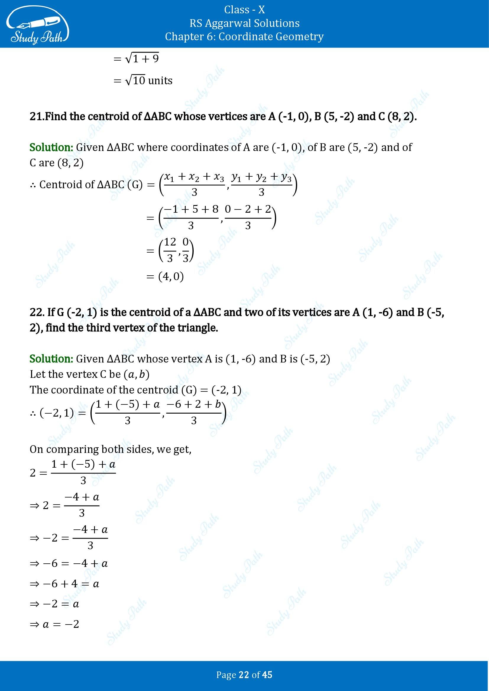 RS Aggarwal Solutions for Class 10 Chapter 6 Coordinate Geometry Exercise 6B 00022
