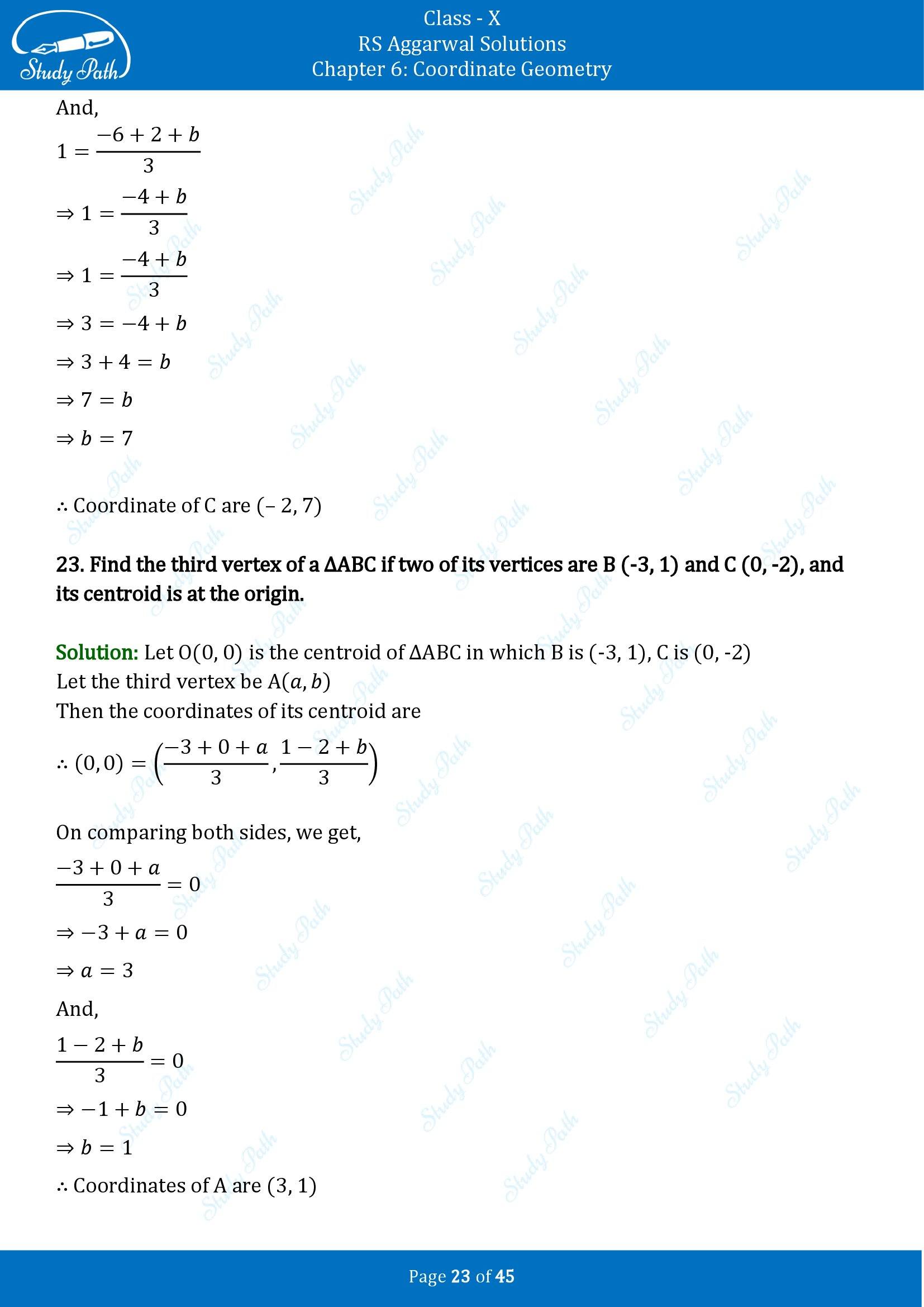 RS Aggarwal Solutions for Class 10 Chapter 6 Coordinate Geometry Exercise 6B 00023