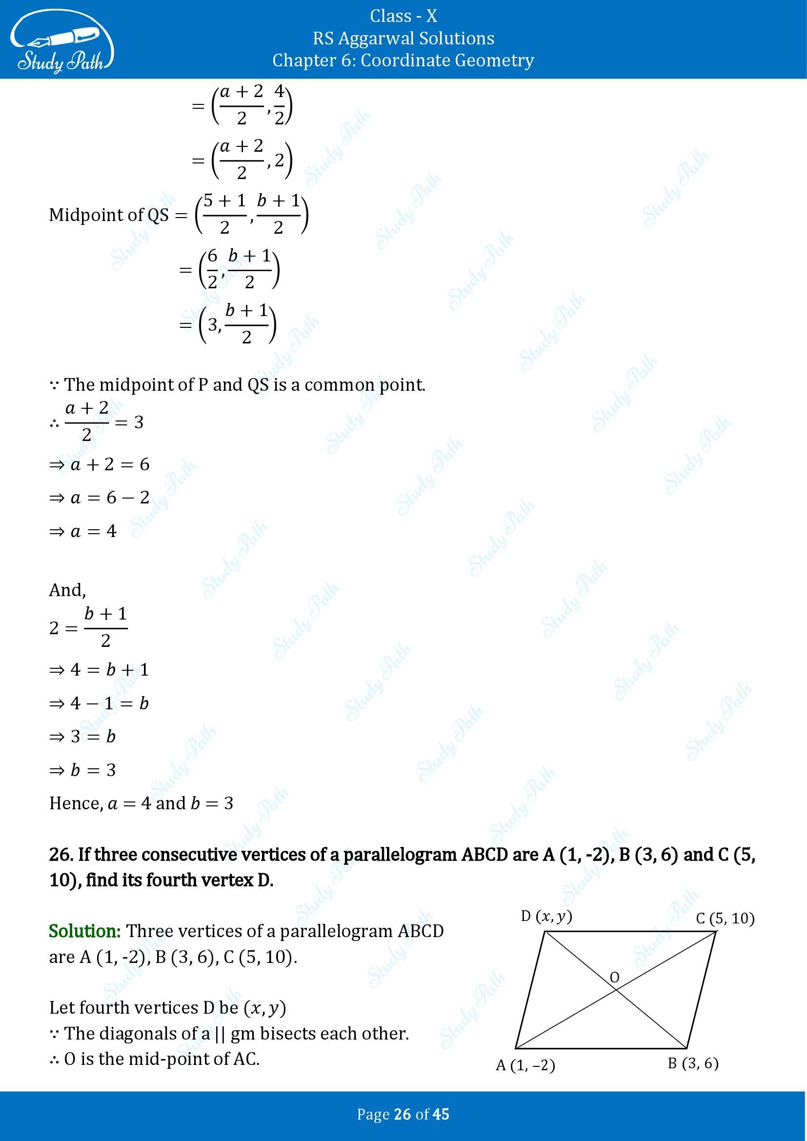 RS Aggarwal Solutions for Class 10 Chapter 6 Coordinate Geometry Exercise 6B 00026