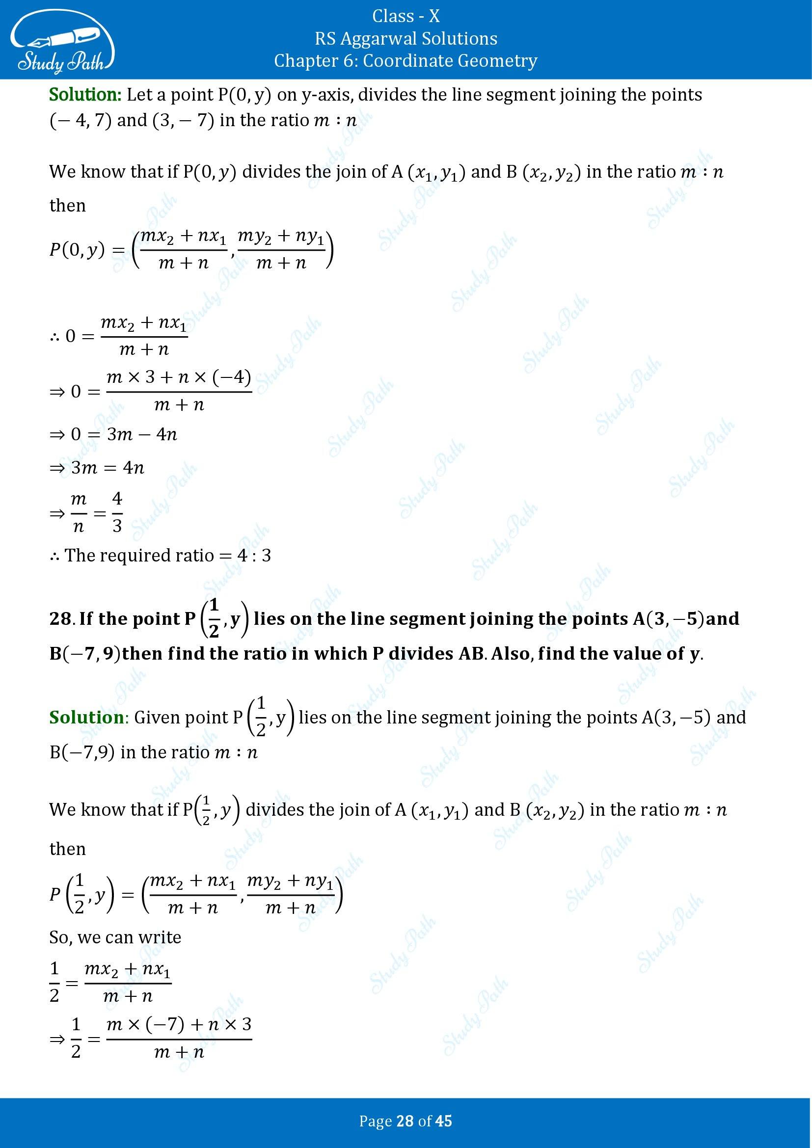 RS Aggarwal Solutions for Class 10 Chapter 6 Coordinate Geometry Exercise 6B 00028