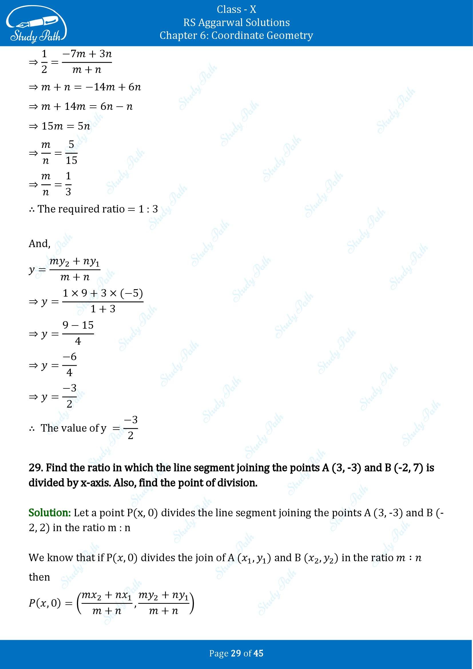 RS Aggarwal Solutions for Class 10 Chapter 6 Coordinate Geometry Exercise 6B 00029