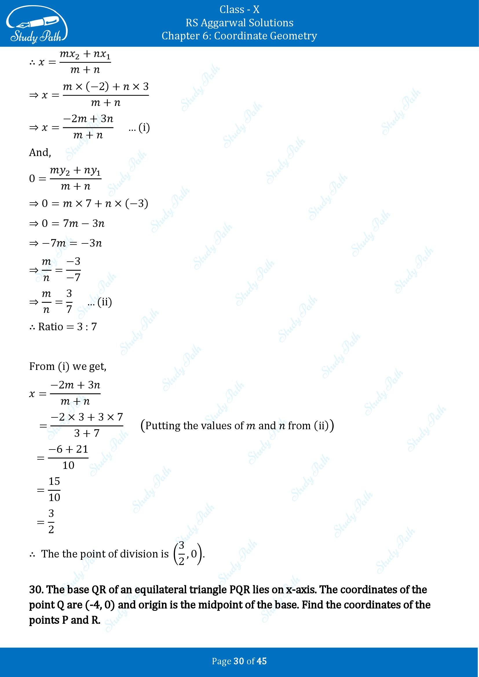 RS Aggarwal Solutions for Class 10 Chapter 6 Coordinate Geometry Exercise 6B 00030