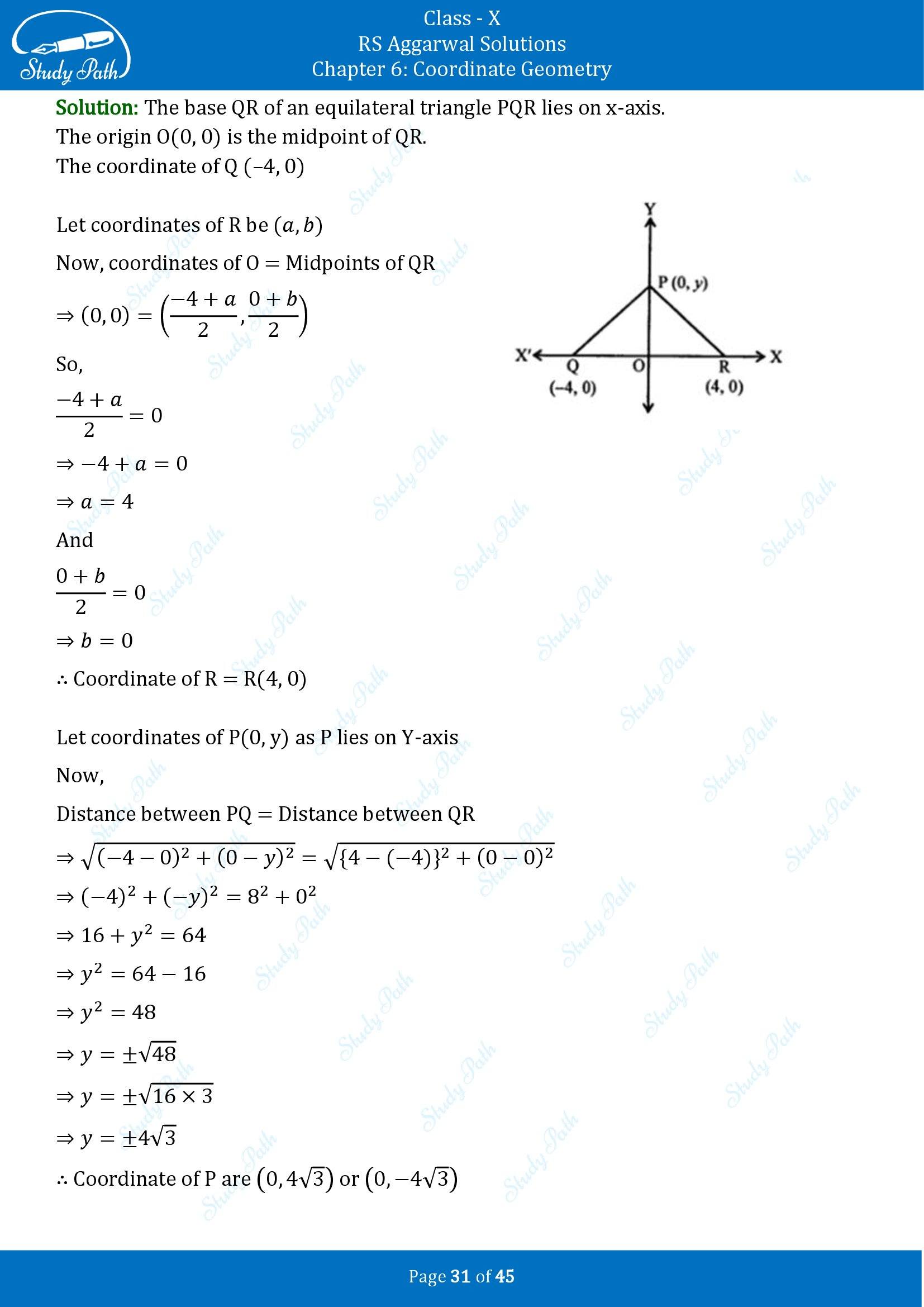 RS Aggarwal Solutions for Class 10 Chapter 6 Coordinate Geometry Exercise 6B 00031