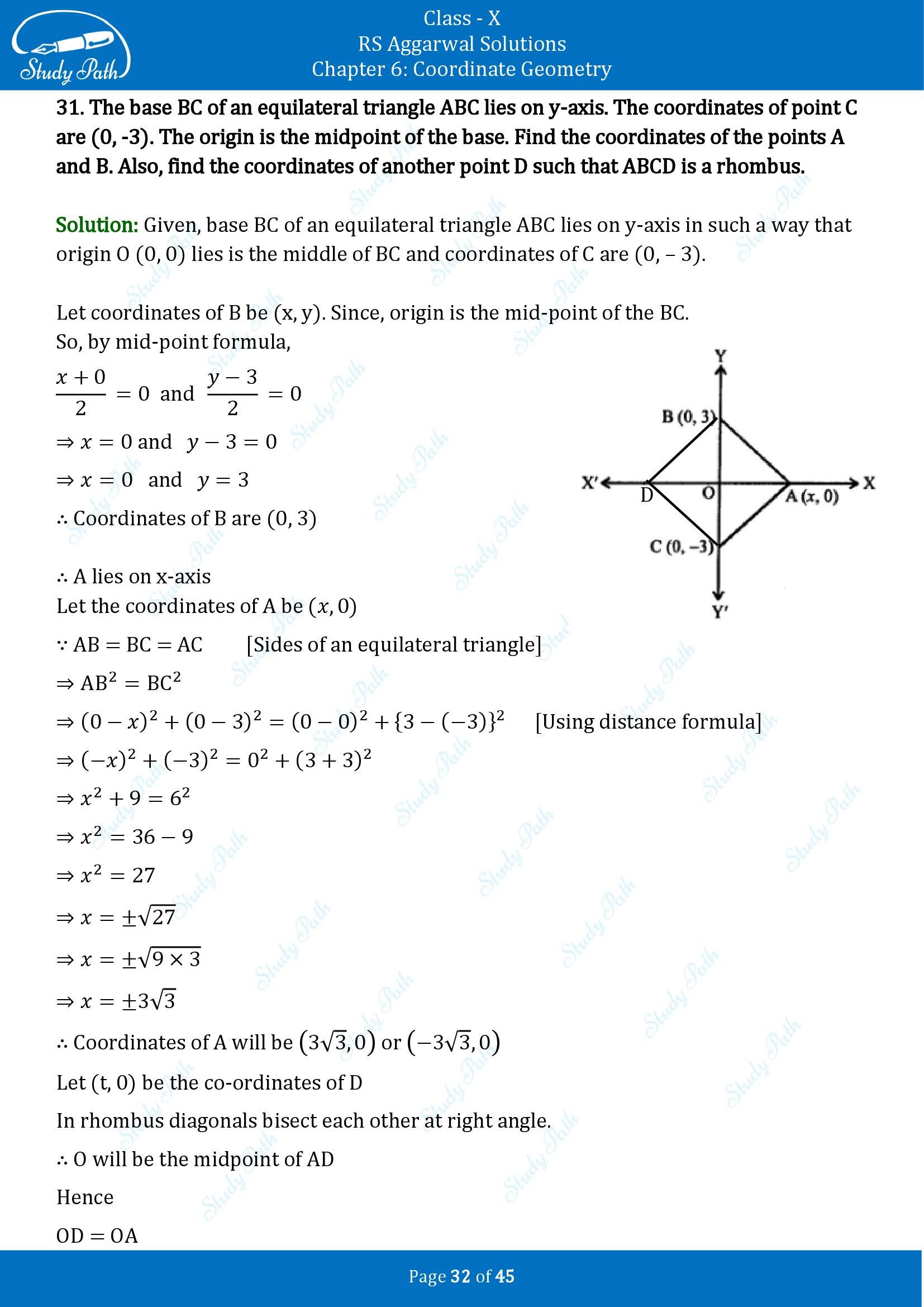 RS Aggarwal Solutions for Class 10 Chapter 6 Coordinate Geometry Exercise 6B 00032