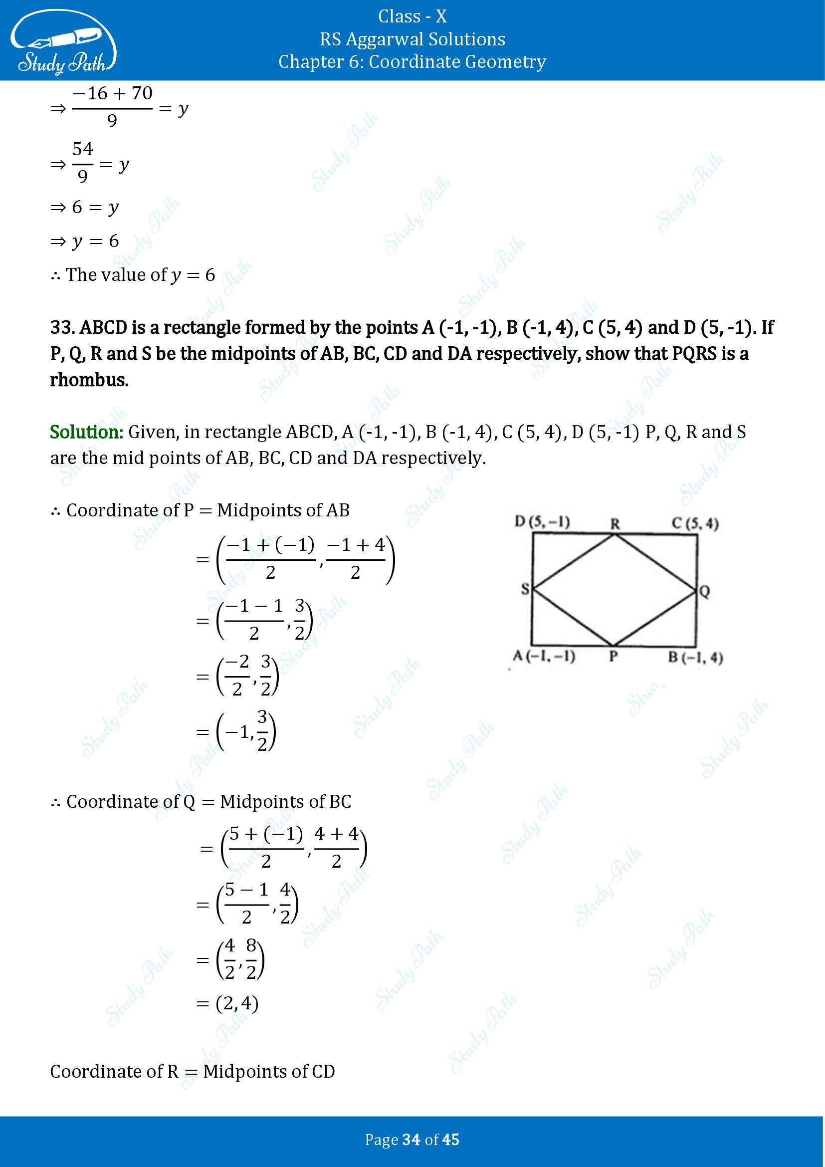 RS Aggarwal Solutions for Class 10 Chapter 6 Coordinate Geometry Exercise 6B 00034