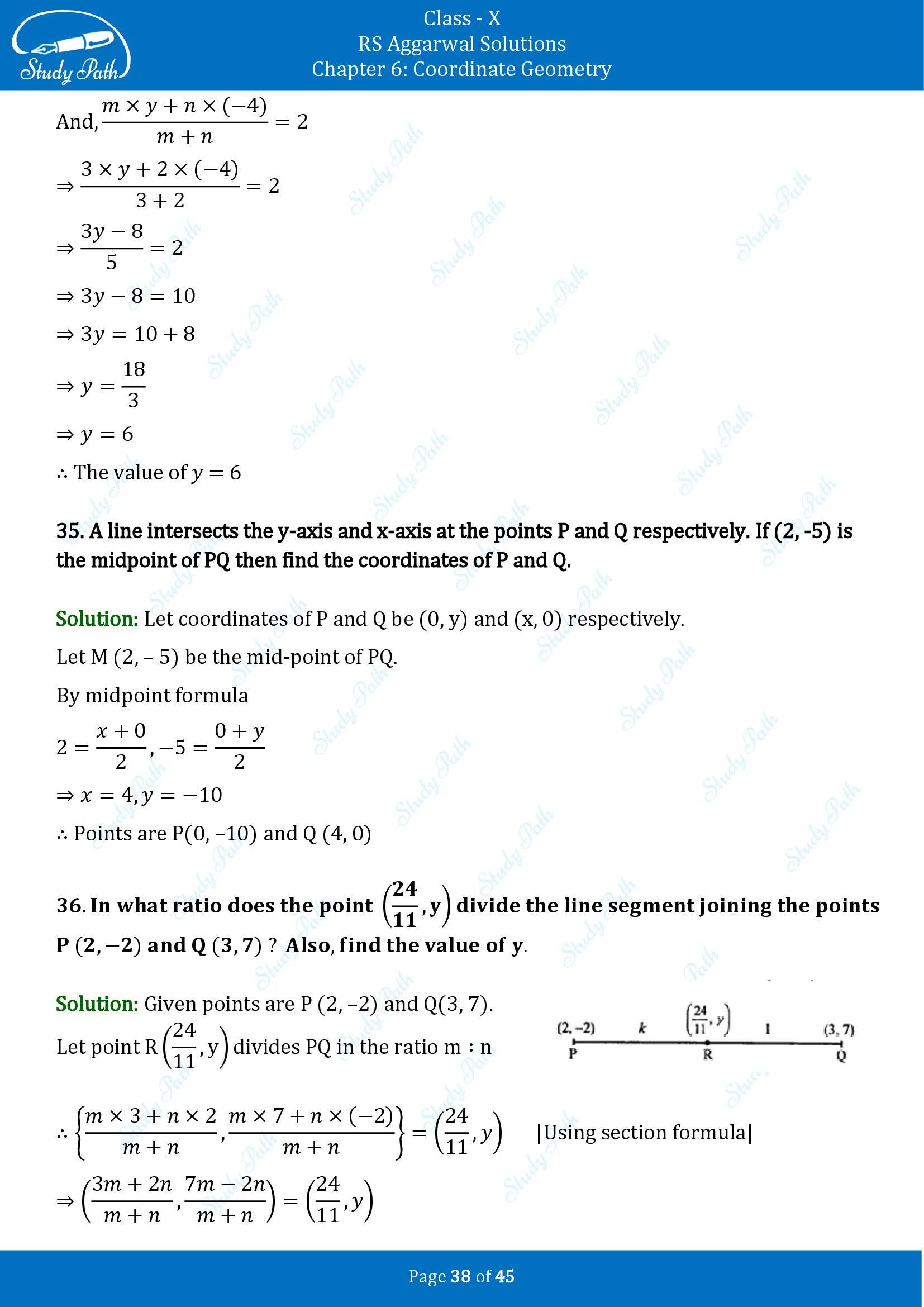 RS Aggarwal Solutions for Class 10 Chapter 6 Coordinate Geometry Exercise 6B 00038