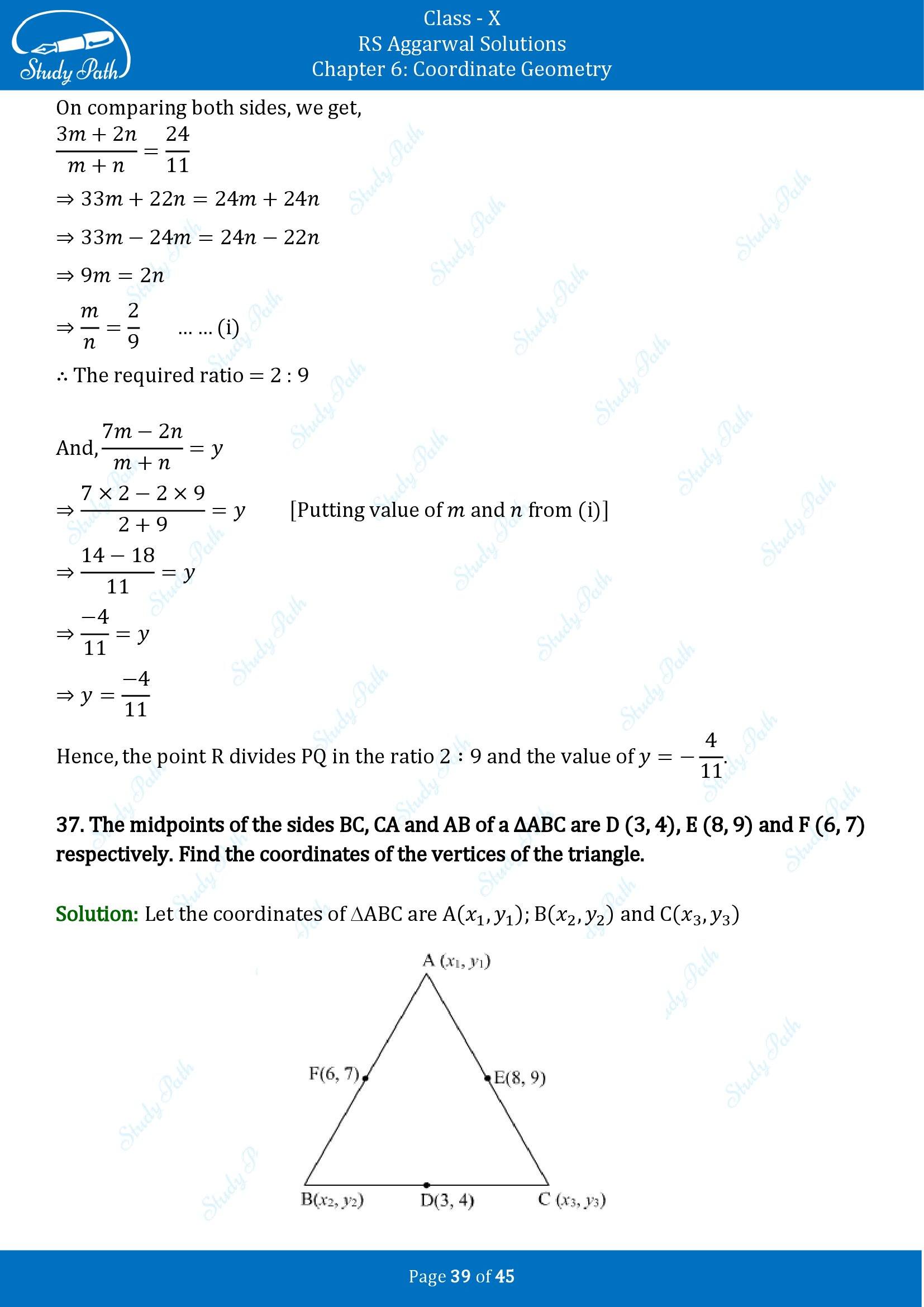 RS Aggarwal Solutions for Class 10 Chapter 6 Coordinate Geometry Exercise 6B 00039