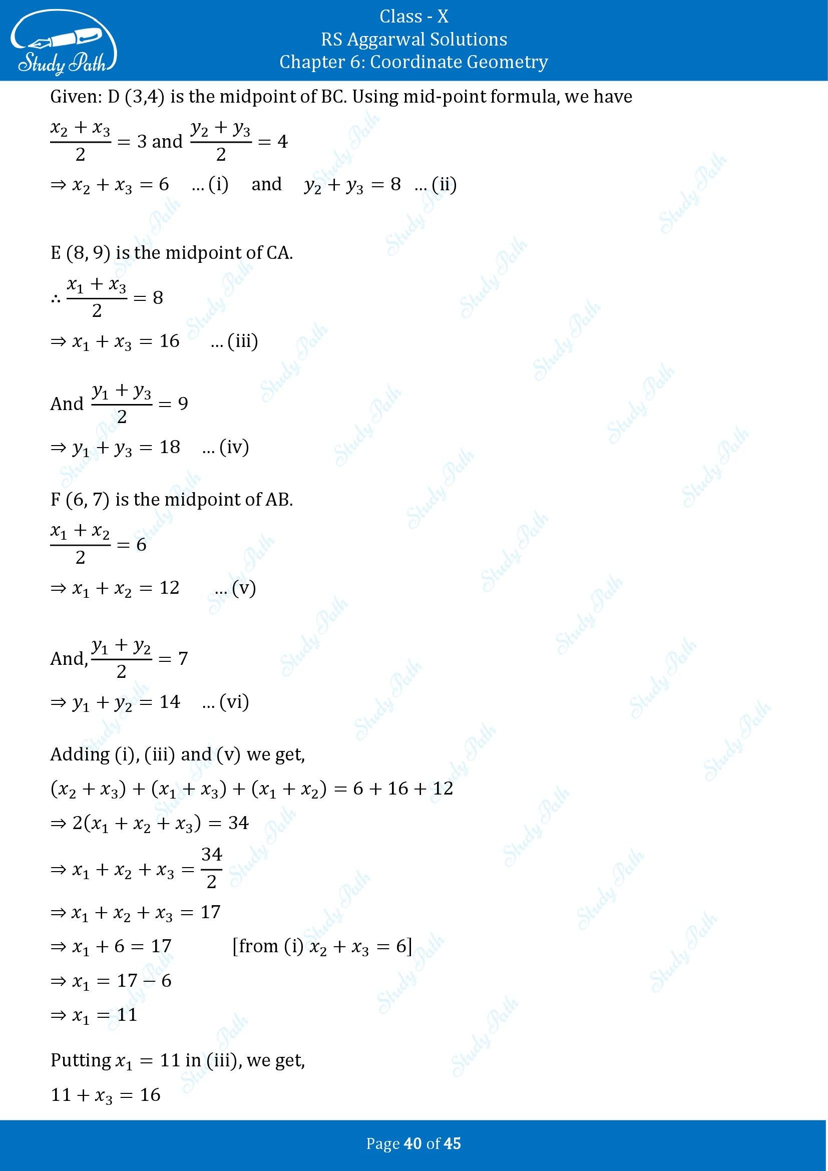 RS Aggarwal Solutions for Class 10 Chapter 6 Coordinate Geometry Exercise 6B 00040