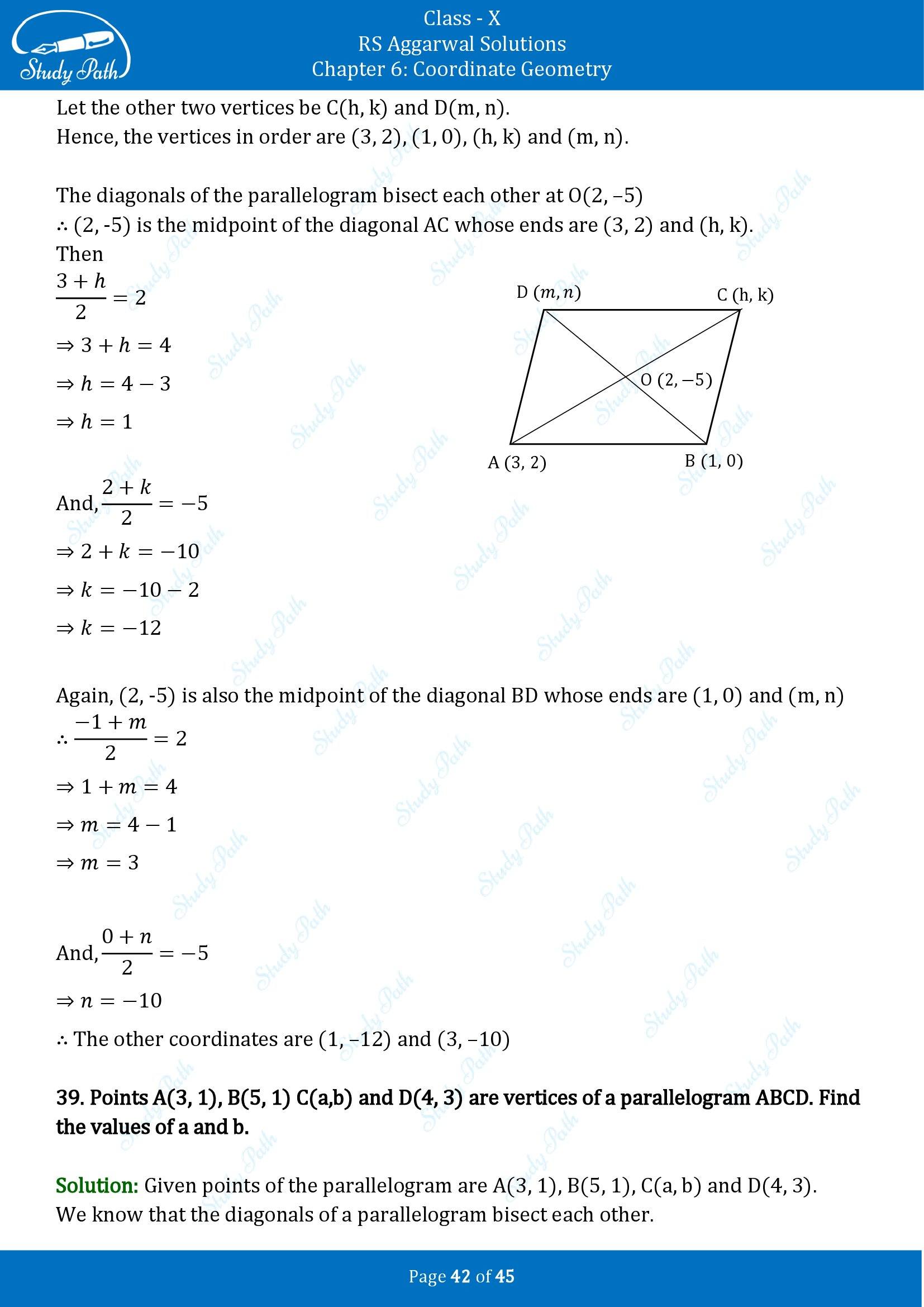 RS Aggarwal Solutions for Class 10 Chapter 6 Coordinate Geometry Exercise 6B 00042