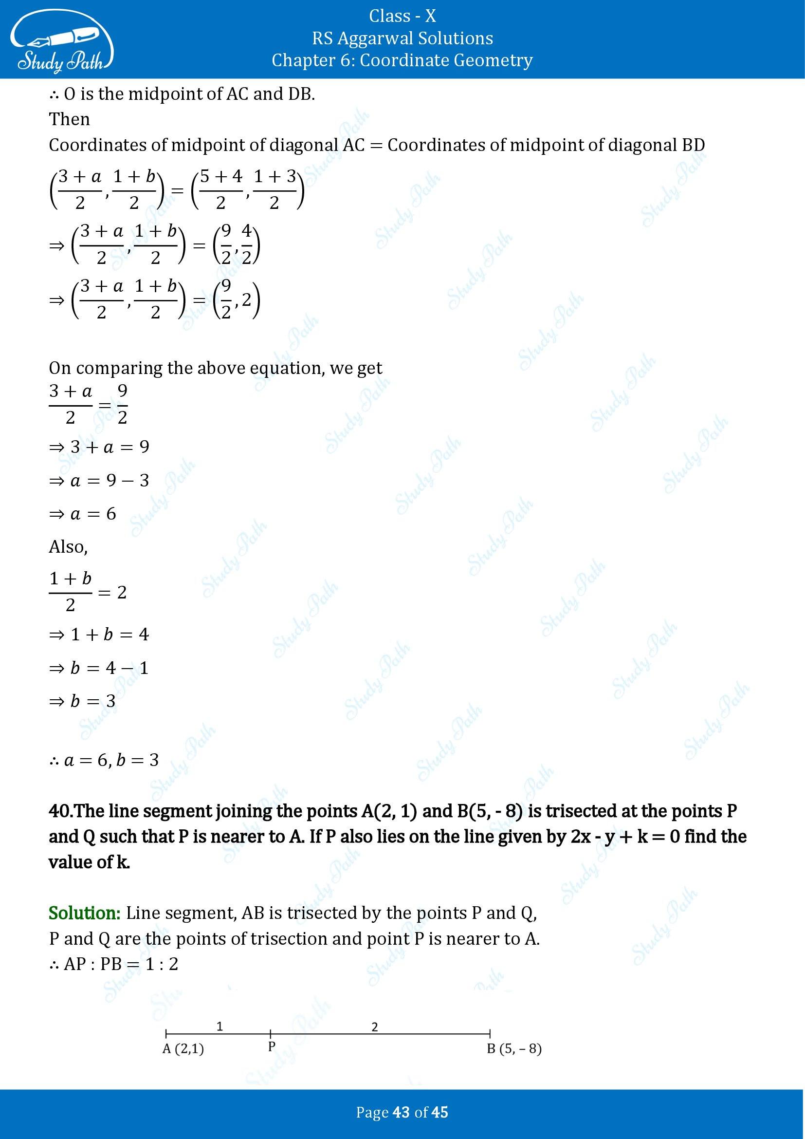 RS Aggarwal Solutions for Class 10 Chapter 6 Coordinate Geometry Exercise 6B 00043