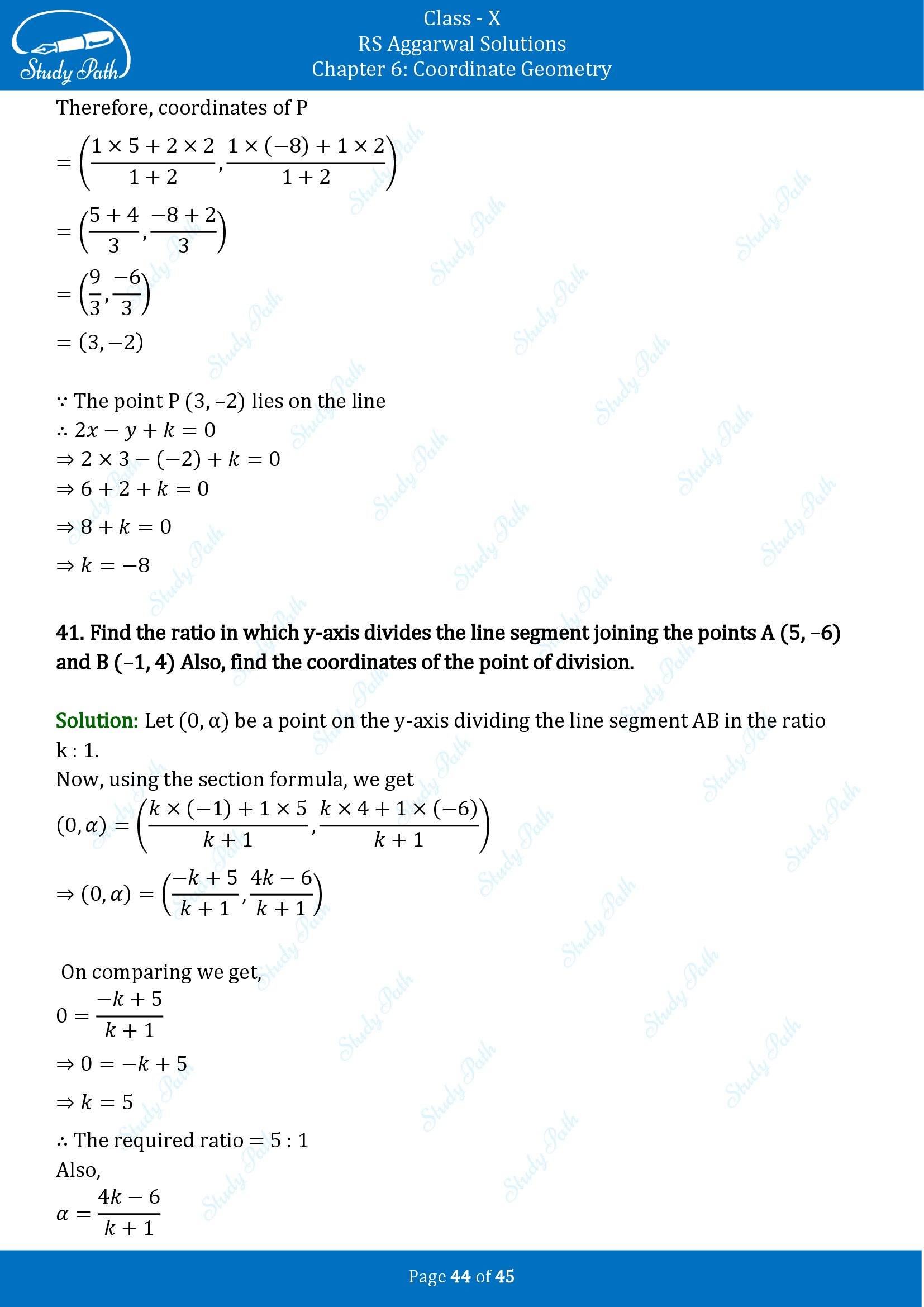 RS Aggarwal Solutions for Class 10 Chapter 6 Coordinate Geometry Exercise 6B 00044
