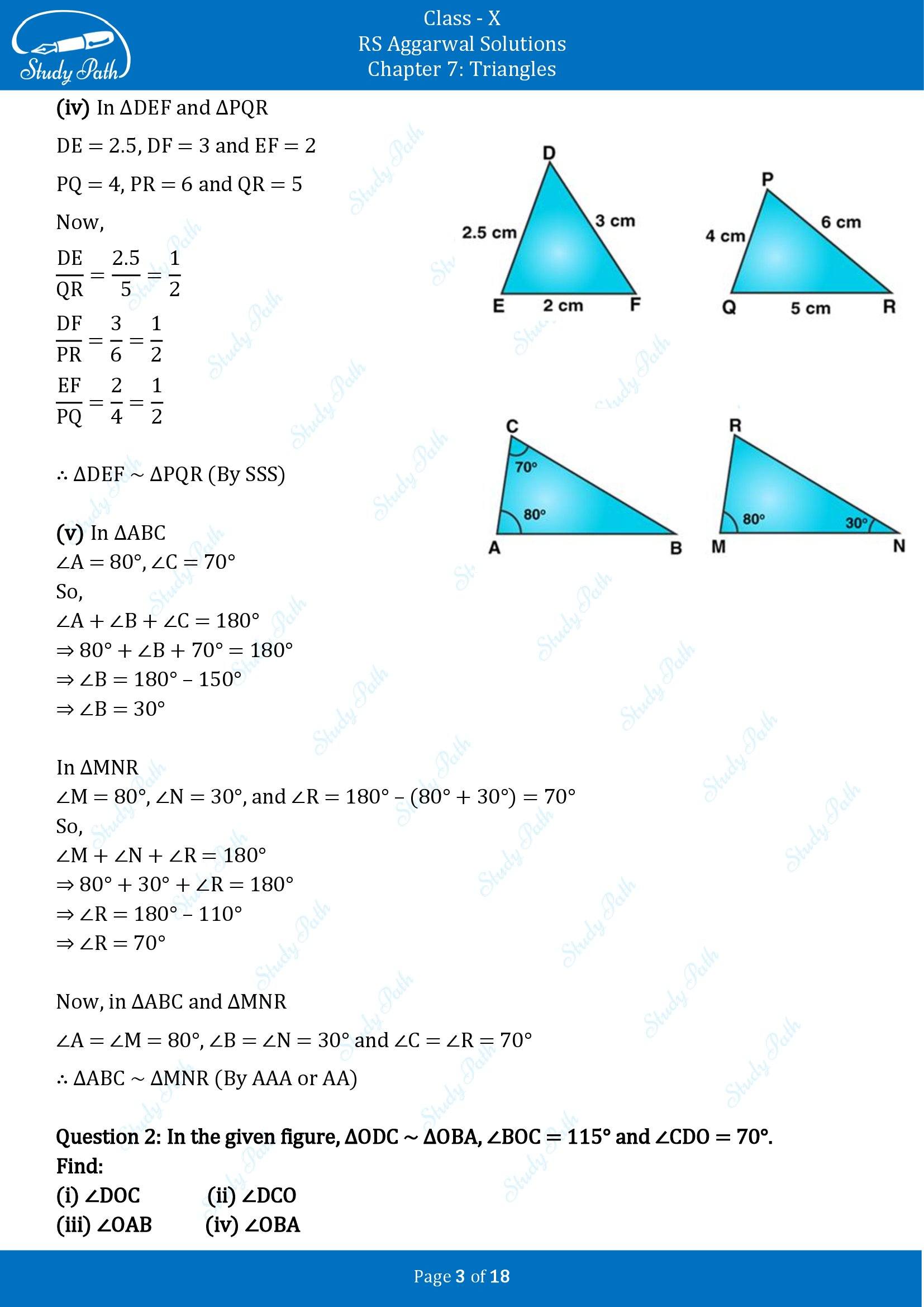 RS Aggarwal Solutions for Class 10 Chapter 7 Triangles Exercise 7B 00003